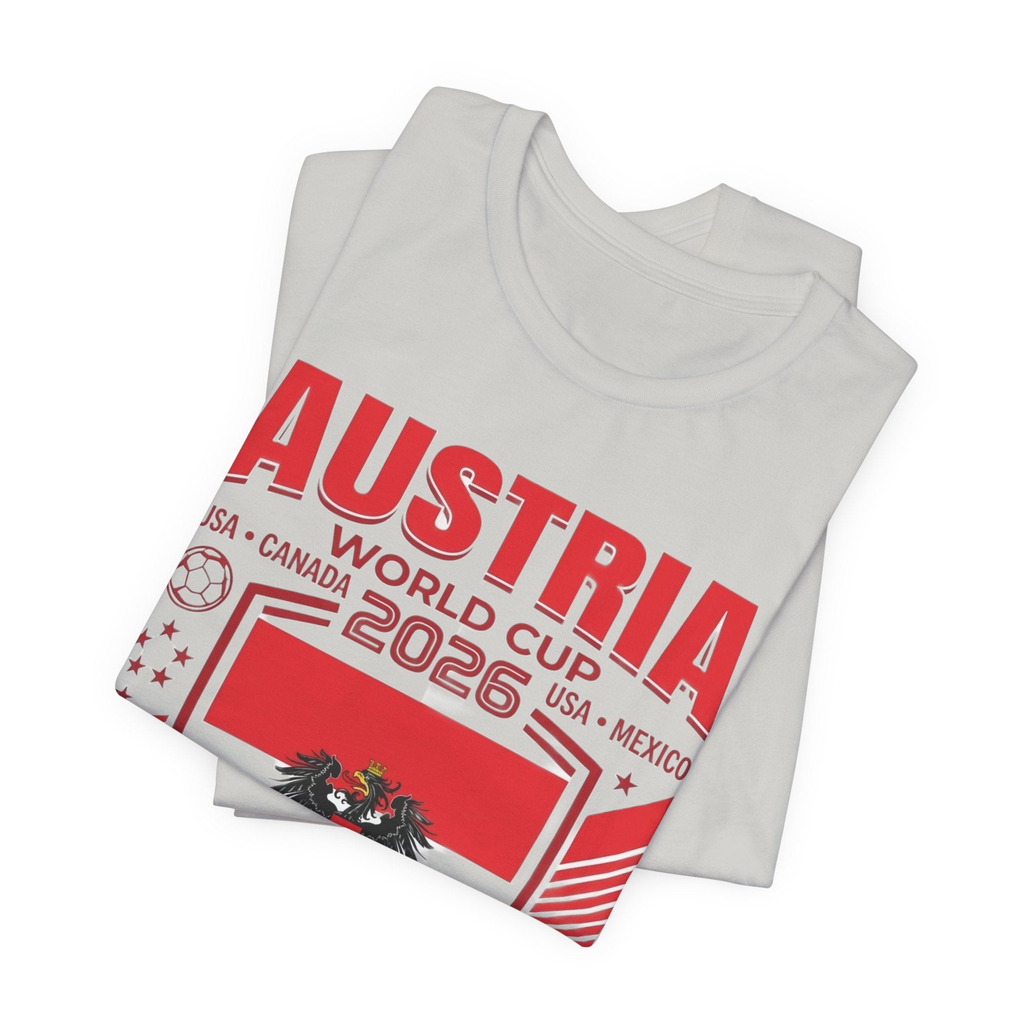 Camiseta Austria Mundial 2026 | Escudo de fútbol de Austria, EE. UU. Canadá México