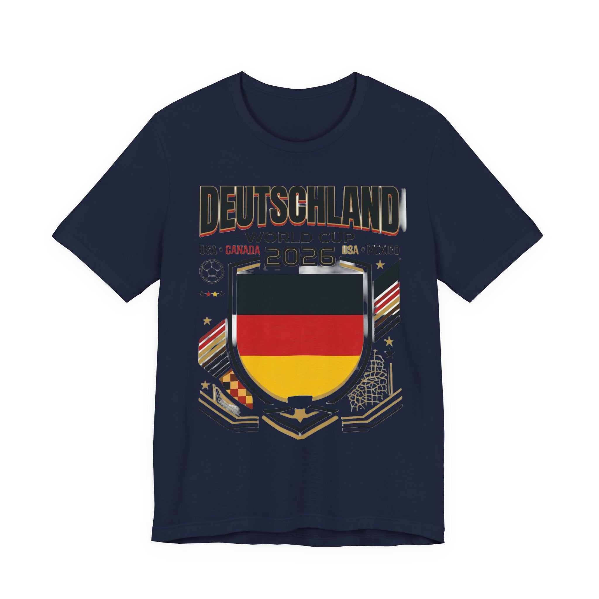 T-shirt Allemagne Coupe du Monde 2026 | Blason football Allemagne, États-Unis Canada Mexique
