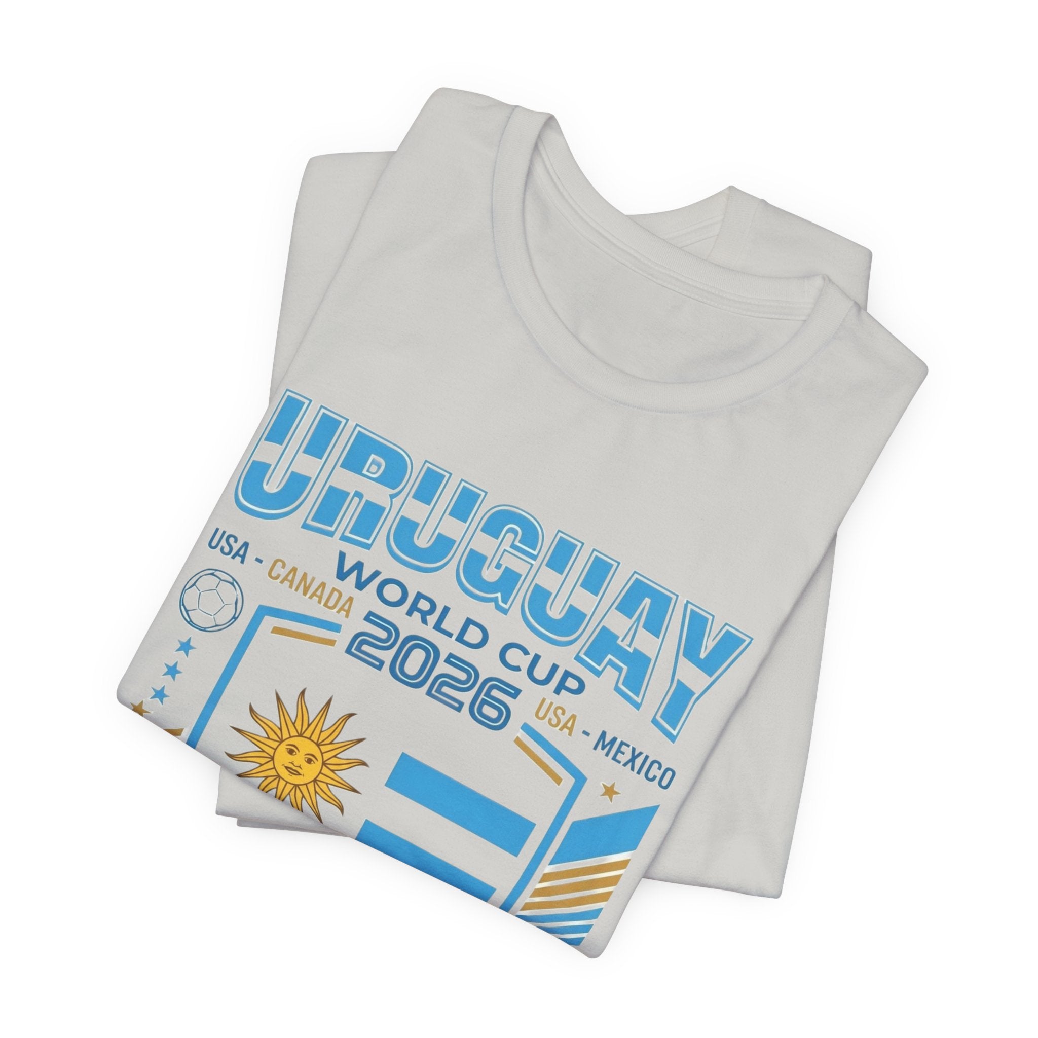 Camiseta Mundial Uruguay 2026 | Escudo de Fútbol de Uruguay, EE. UU., Canadá, México