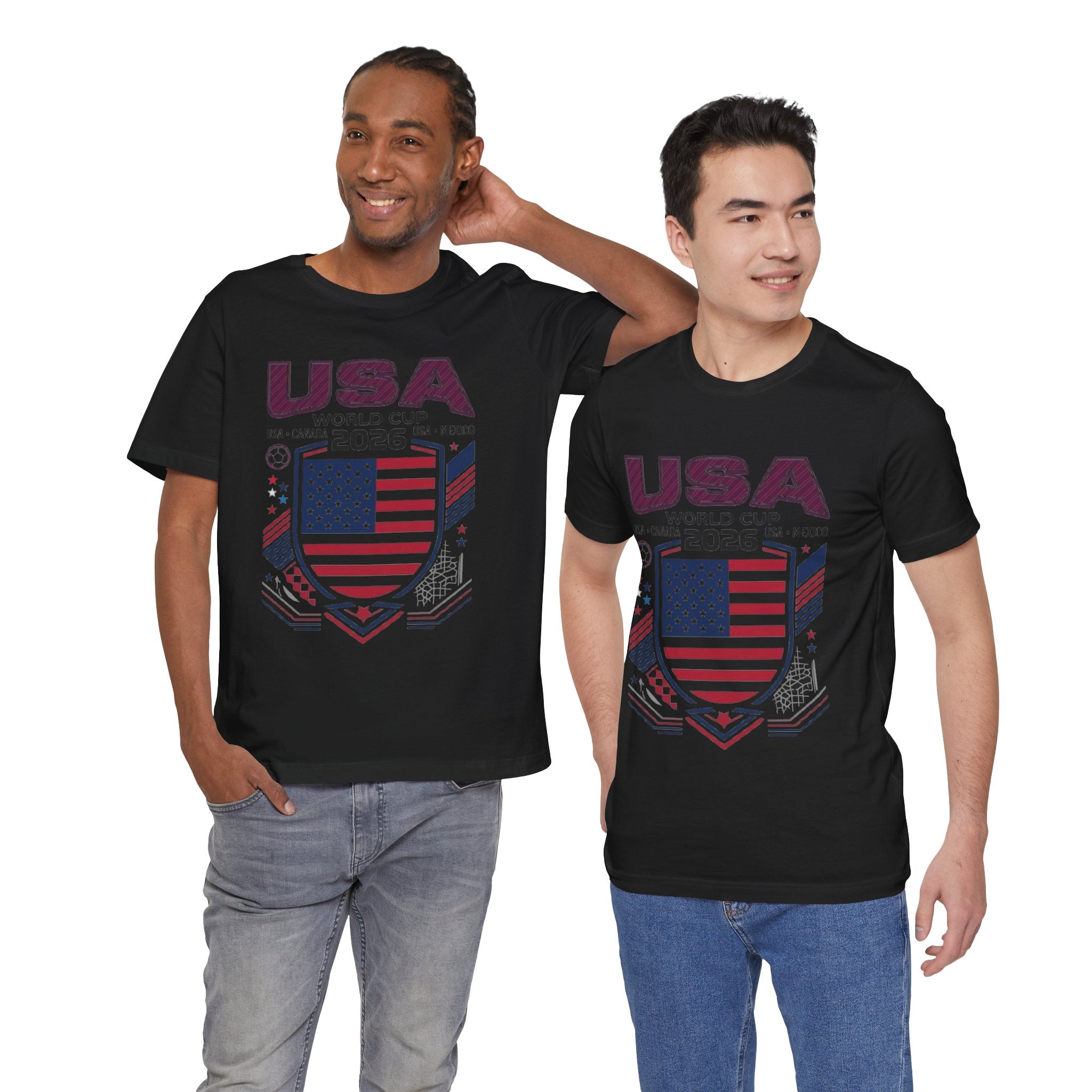 T-shirt Coupe du Monde 2026 États-Unis | Blason Football États-Unis, États-Unis Canada Mexique