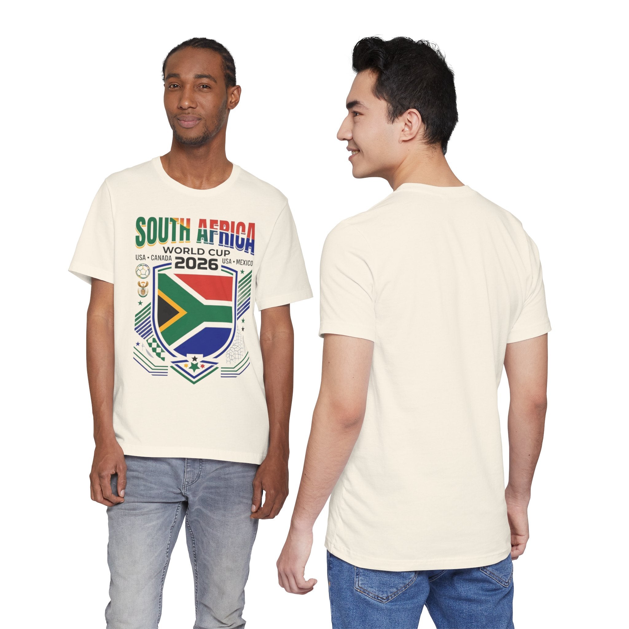 Camiseta Mundial de Sudáfrica 2026 | Escudo de Fútbol de Sudáfrica, EE. UU., Canadá, México