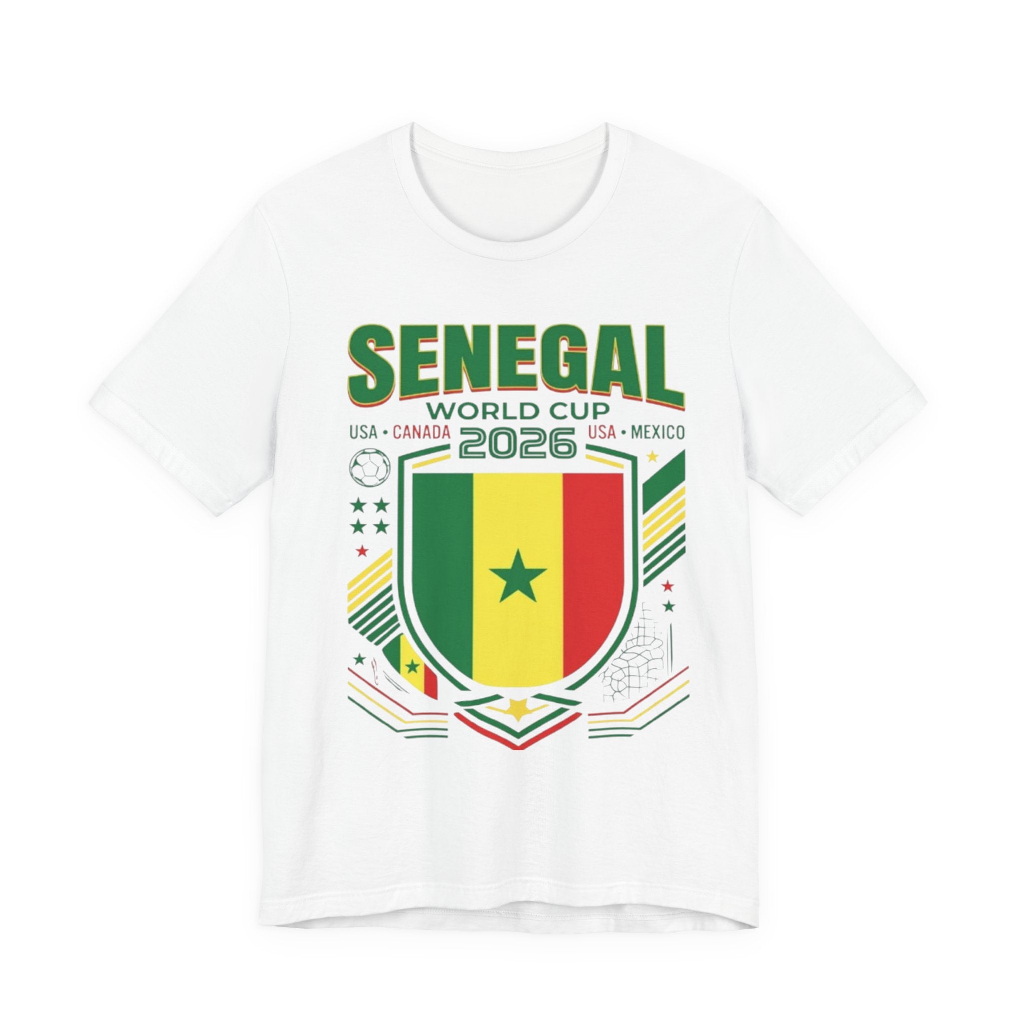 Camiseta Senegal Copa Mundial 2026 | Escudo de la Selección de Senegal, EE. UU. Canadá México