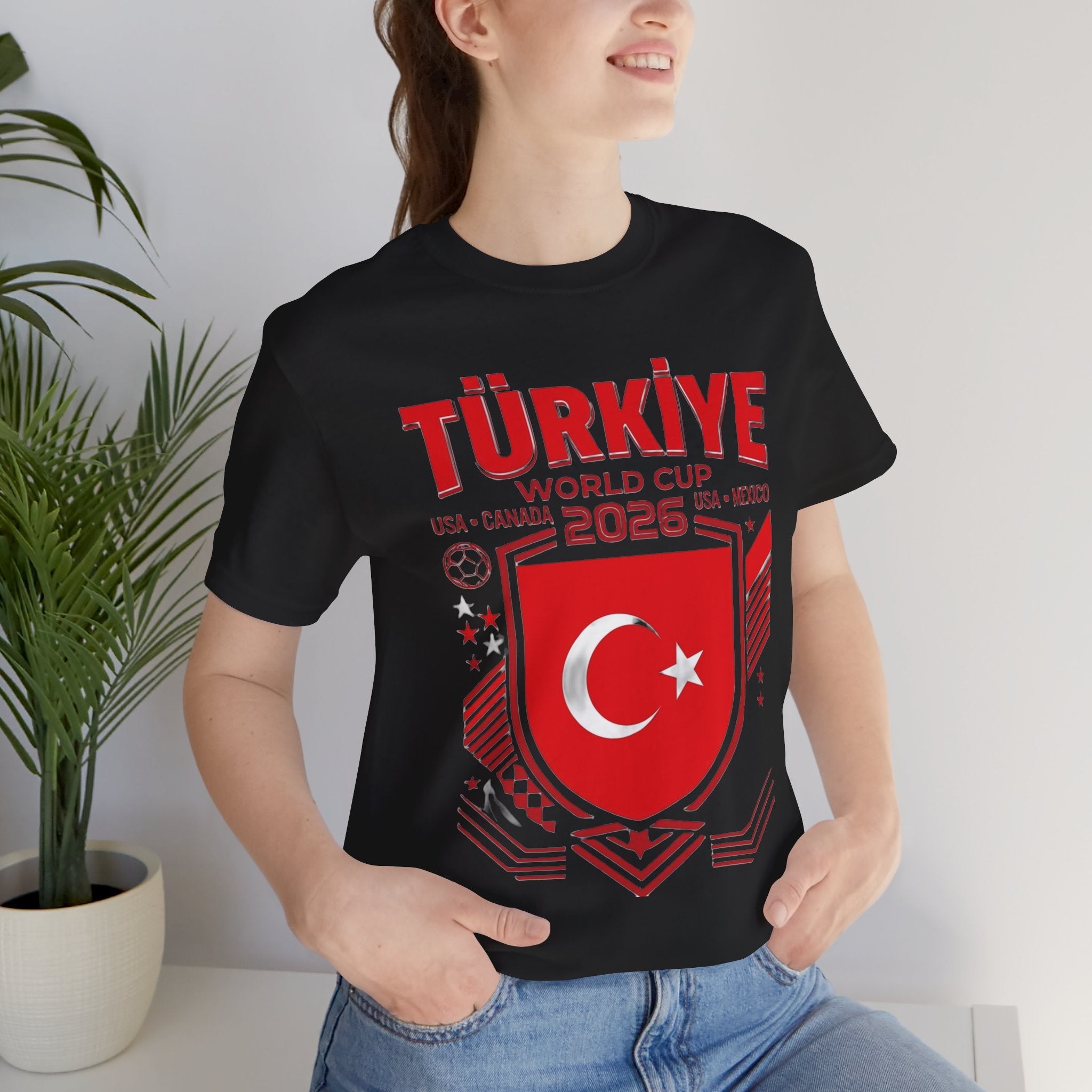 Camiseta Turquía Mundial 2026 | Escudo de Fútbol de Turquía, EE. UU. Canadá México