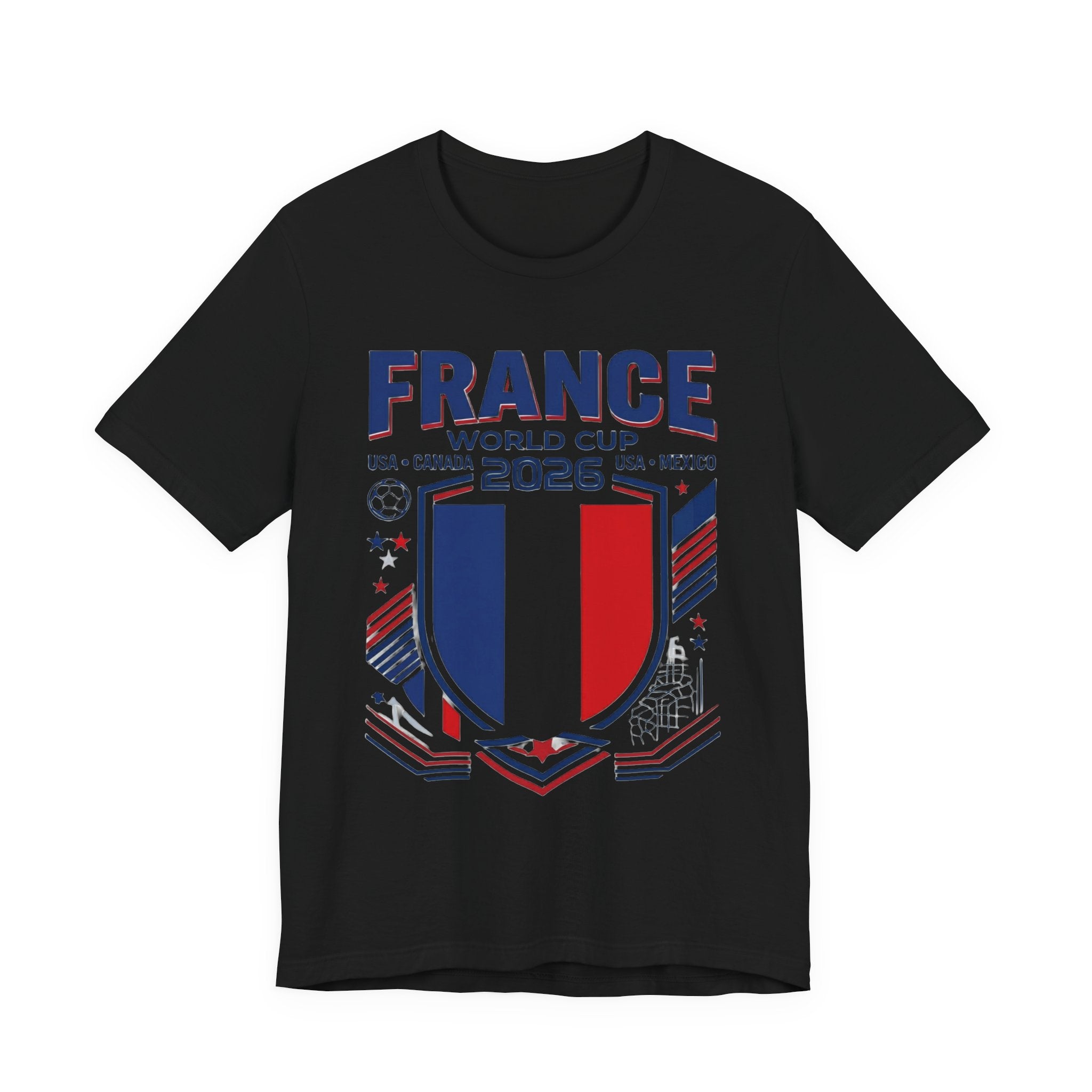 France World Cup 2026 Tee | France Football Crest, USA Canada Mexico