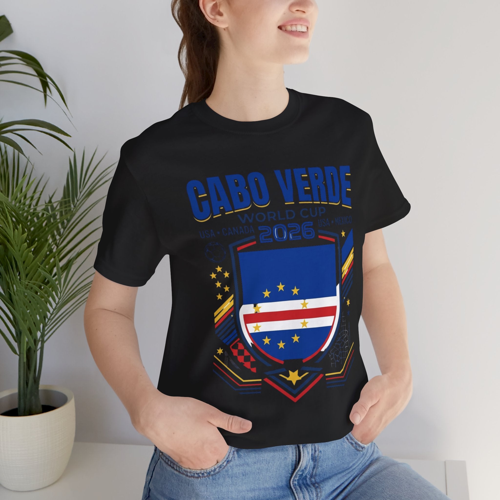 Camiseta de la Copa del Mundo 2026 de Cabo Verde | Escudo de Fútbol de Cabo Verde, EE. UU. Canadá México
