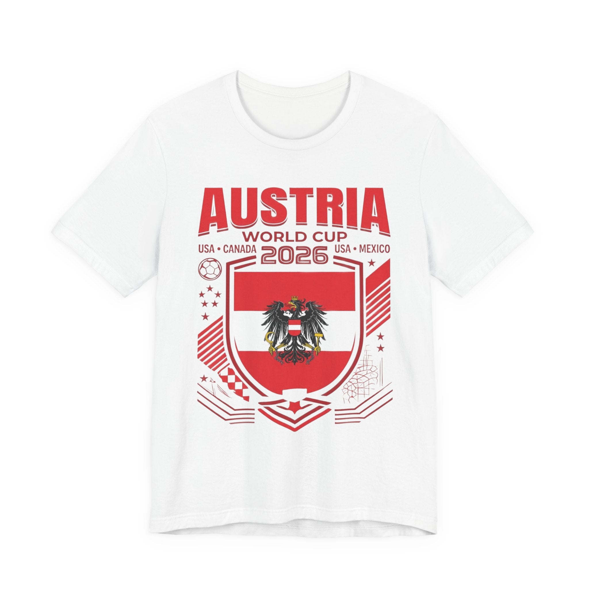 Austria World Cup 2026 Tee | Austria Football Crest, USA Canada Mexico