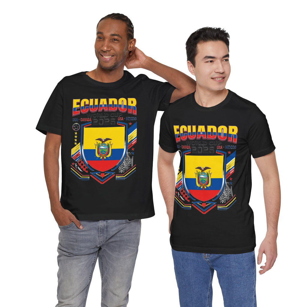 Camiseta Ecuador Mundial 2026 | Escudo de Fútbol de Ecuador, EE. UU. Canadá México