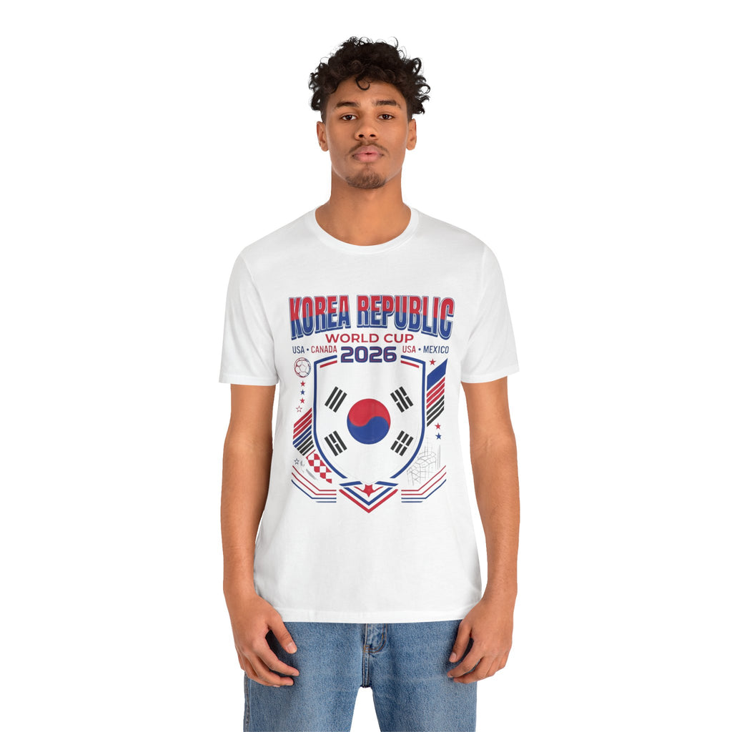 Camiseta de la Copa Mundial 2026 de la República de Corea | Escudo de la Selección de Fútbol de la República de Corea, EE. UU. Canadá México