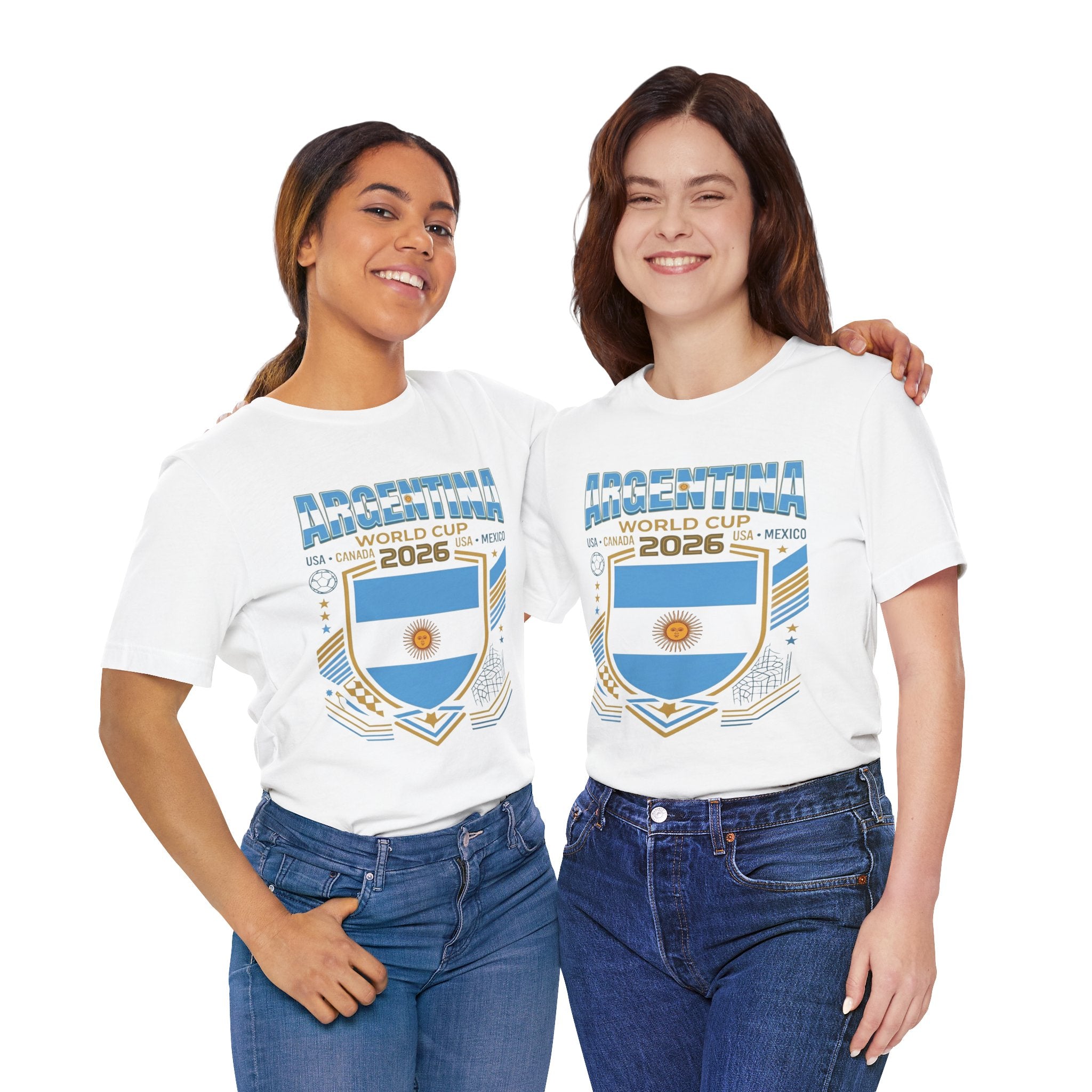 Argentina World Cup 2026 Tee | Argentina Football Crest, USA Canada Mexico