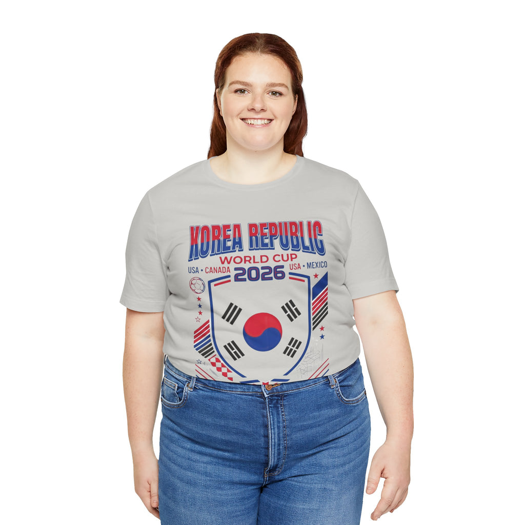 Camiseta de la Copa Mundial 2026 de la República de Corea | Escudo de la Selección de Fútbol de la República de Corea, EE. UU. Canadá México