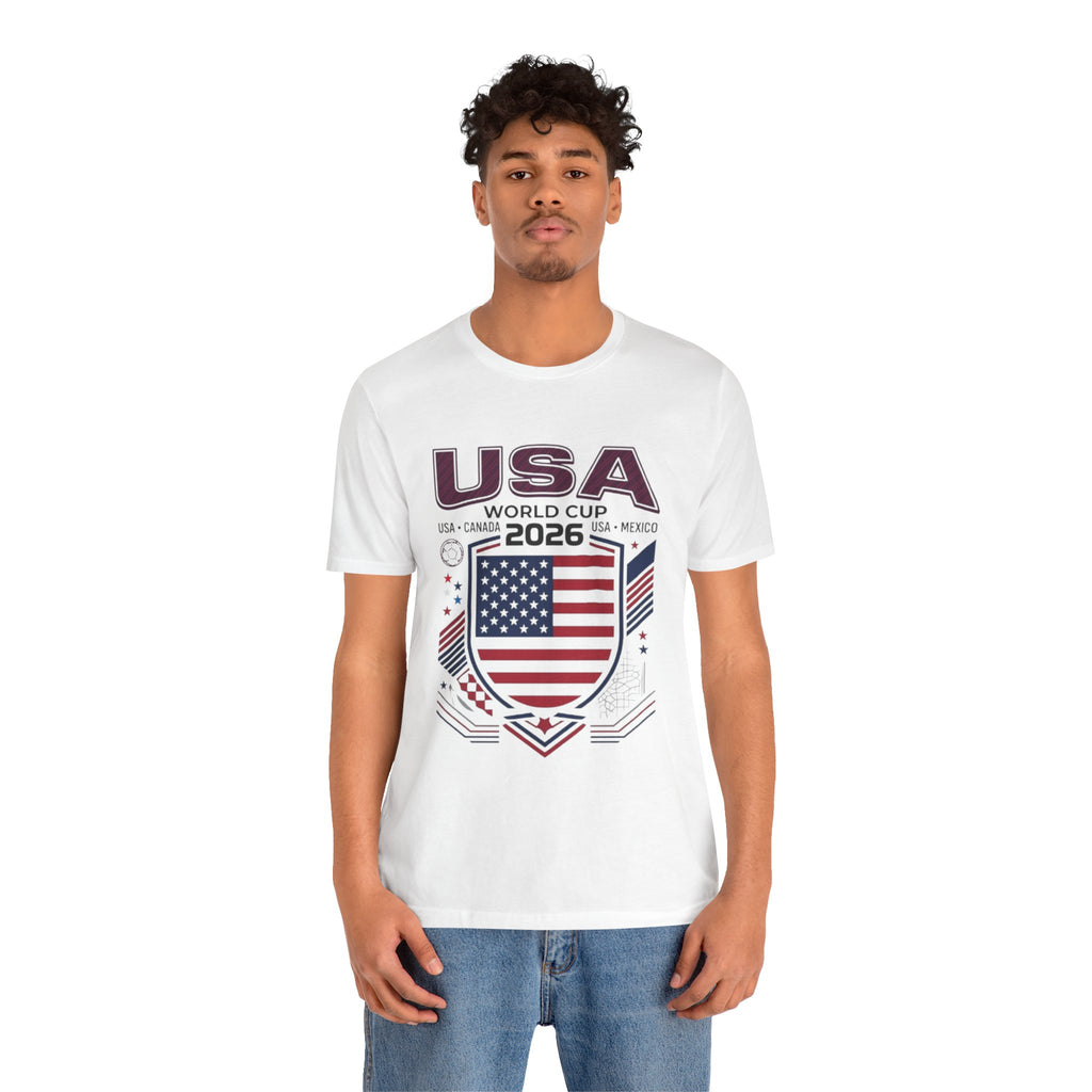 Camiseta de la Copa Mundial USA 2026 | Escudo de Fútbol de USA, USA Canadá México
