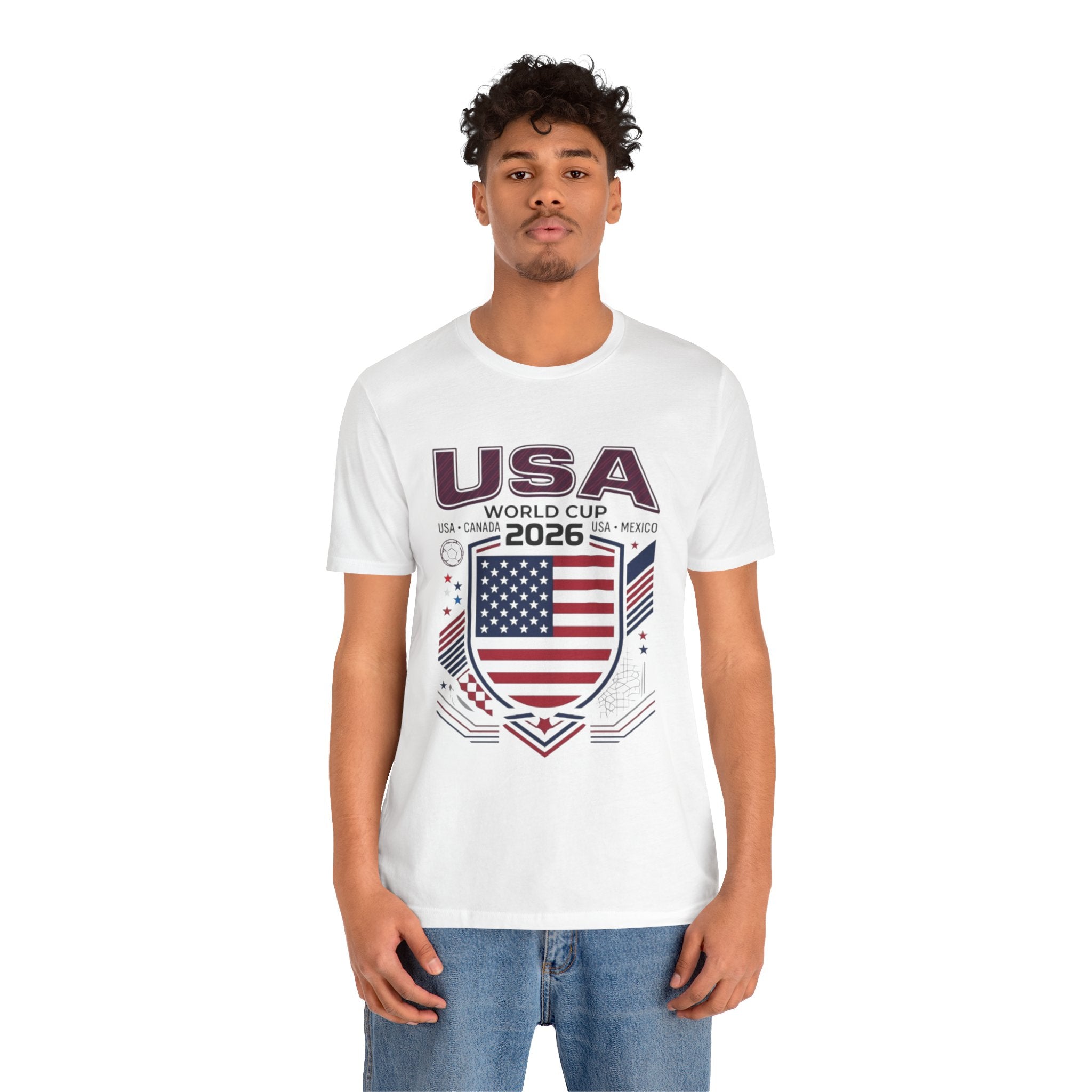 T-shirt Coupe du Monde 2026 États-Unis | Blason Football États-Unis, États-Unis Canada Mexique