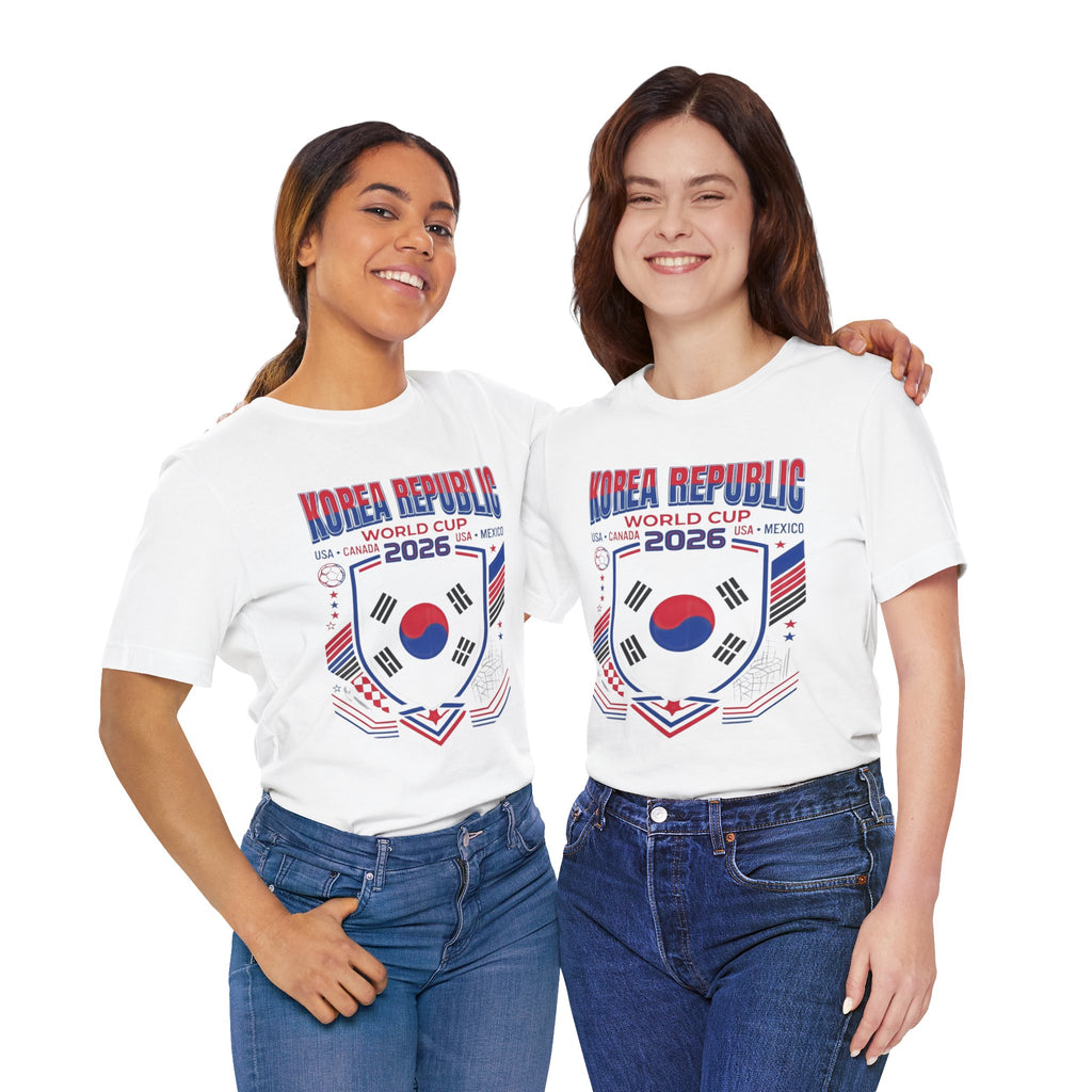 Camiseta de la Copa Mundial 2026 de la República de Corea | Escudo de la Selección de Fútbol de la República de Corea, EE. UU. Canadá México