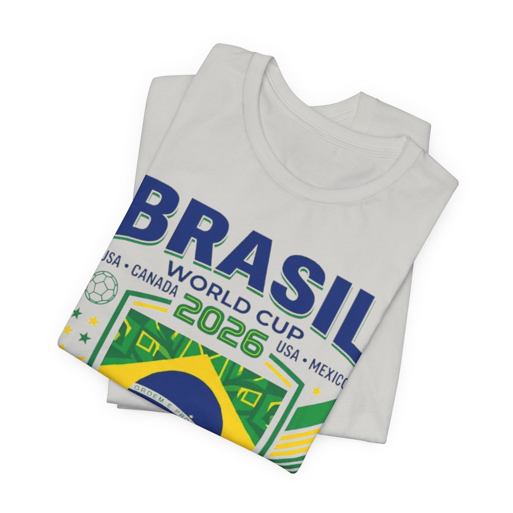 T-shirt Coupe du Monde Brésil 2026 | Blason Football Brésil, États-Unis Canada Mexique