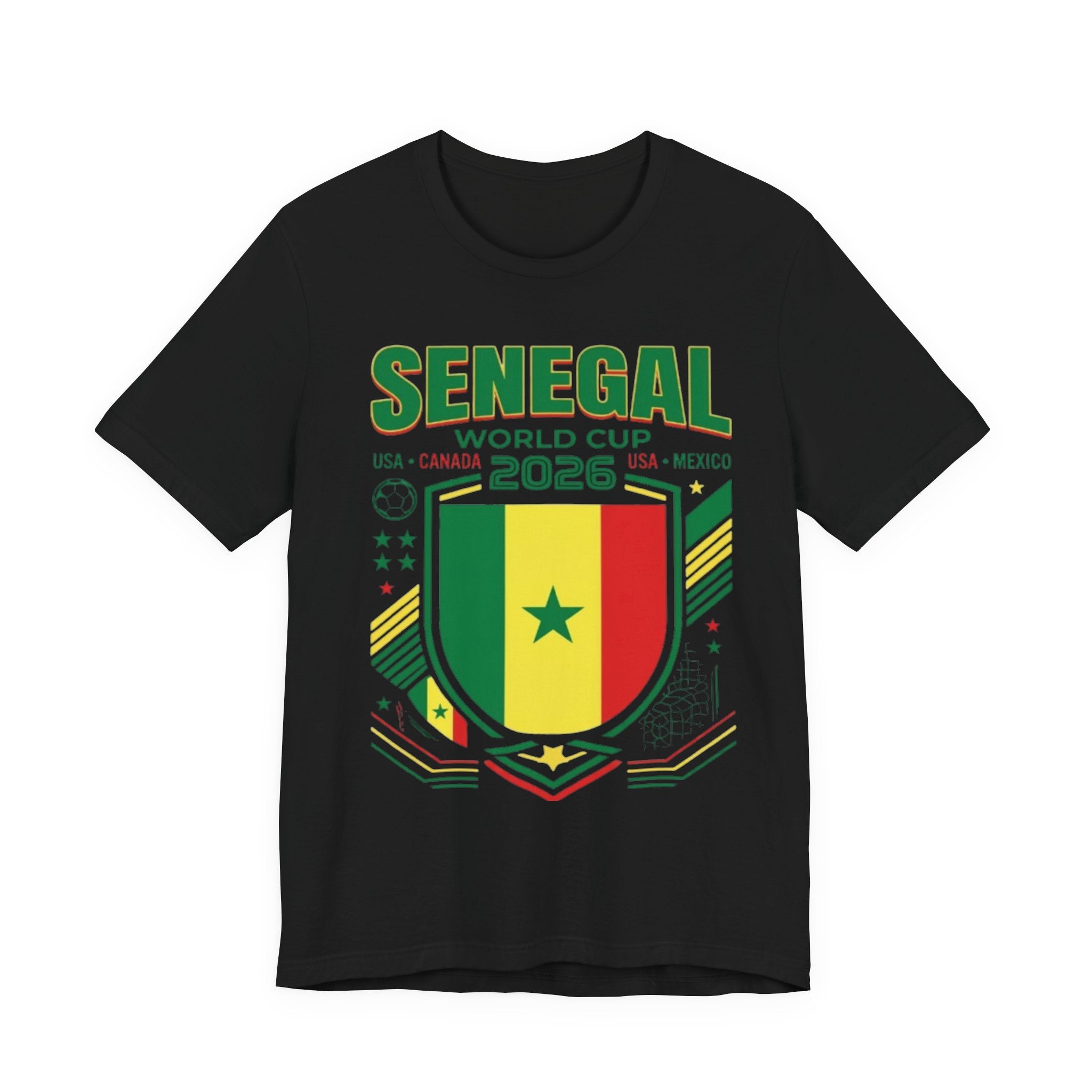 Camiseta Senegal Copa Mundial 2026 | Escudo de la Selección de Senegal, EE. UU. Canadá México