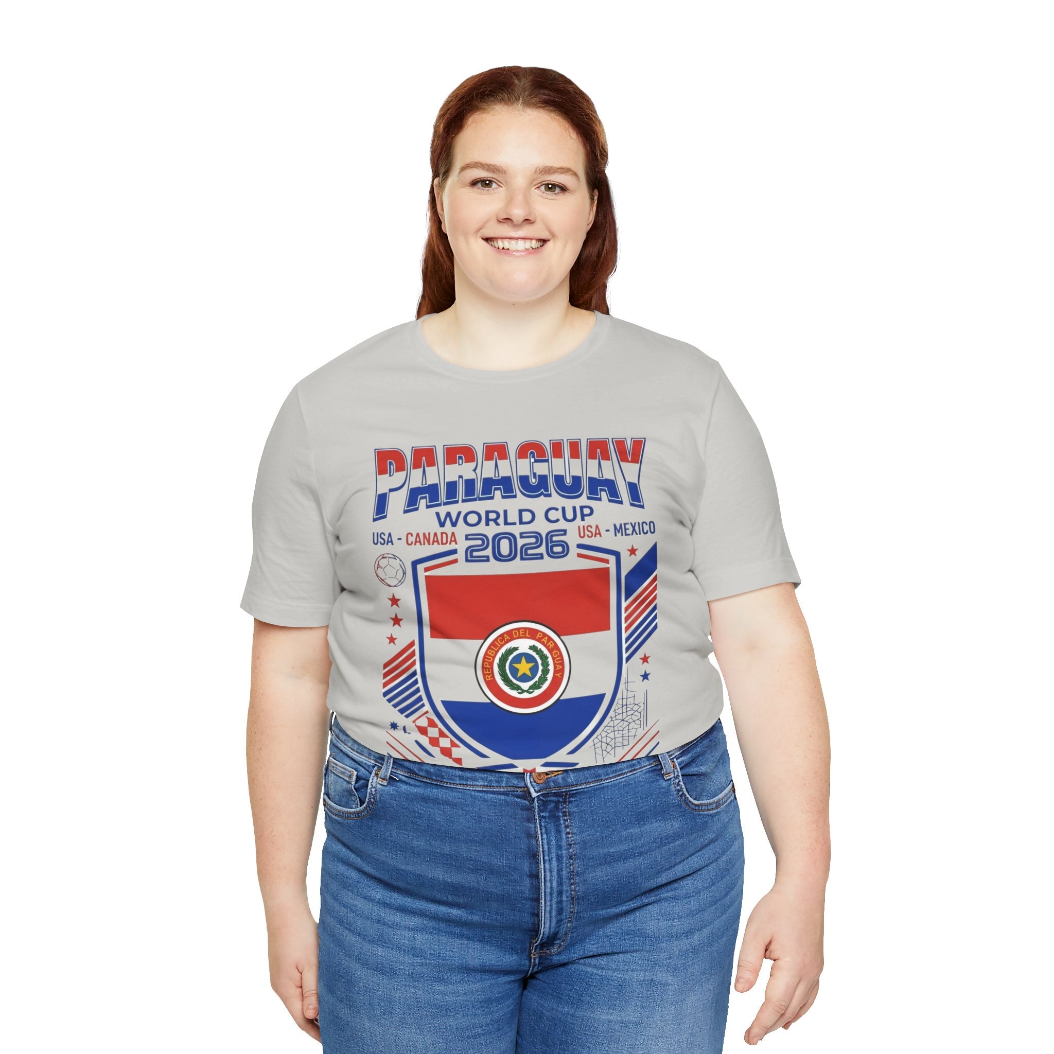 Camiseta de Paraguay Mundial 2026 | Escudo de fútbol de Paraguay, EE. UU. Canadá México