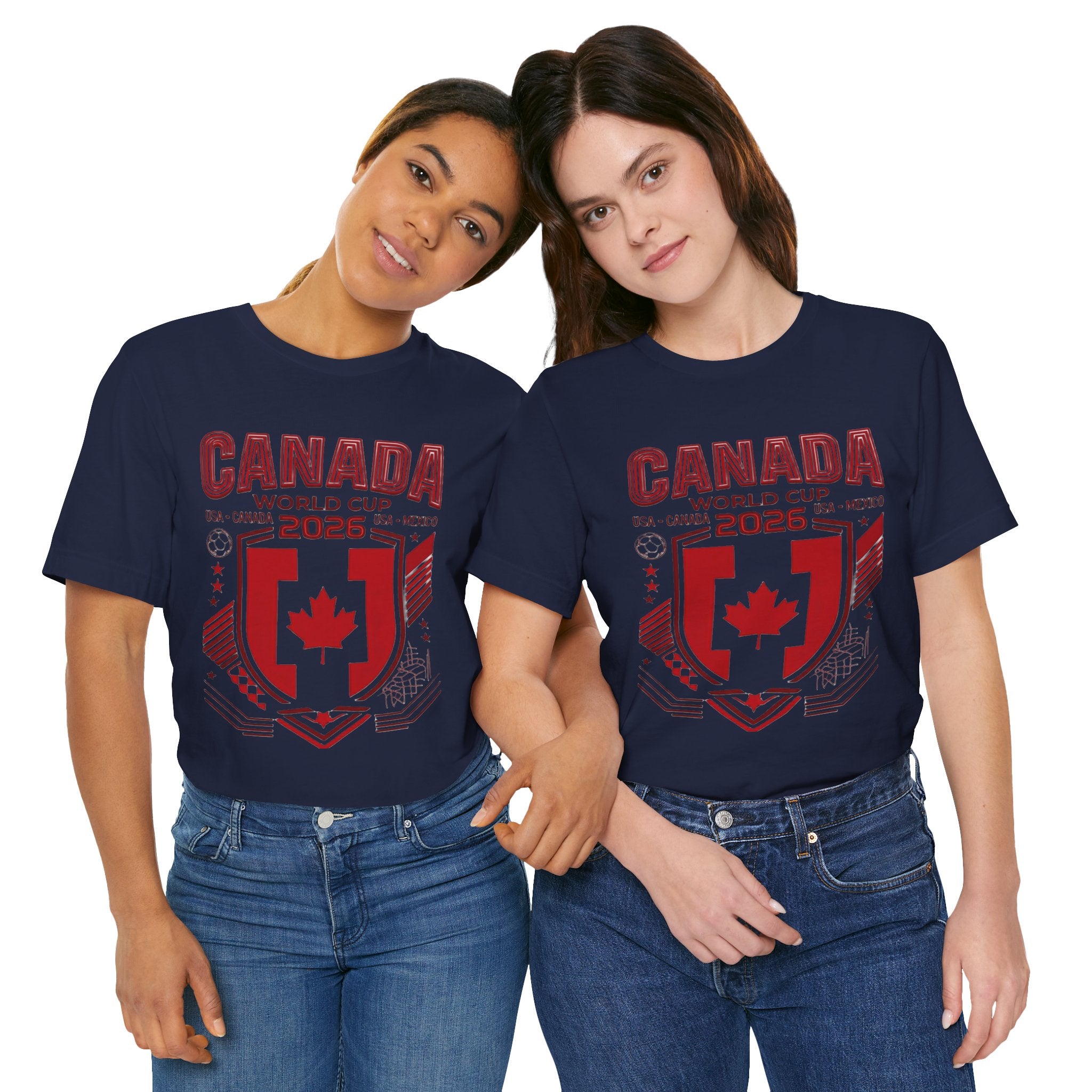 T-shirt Coupe du Monde 2026 Canada | Blason Football Canada, États-Unis Canada Mexique