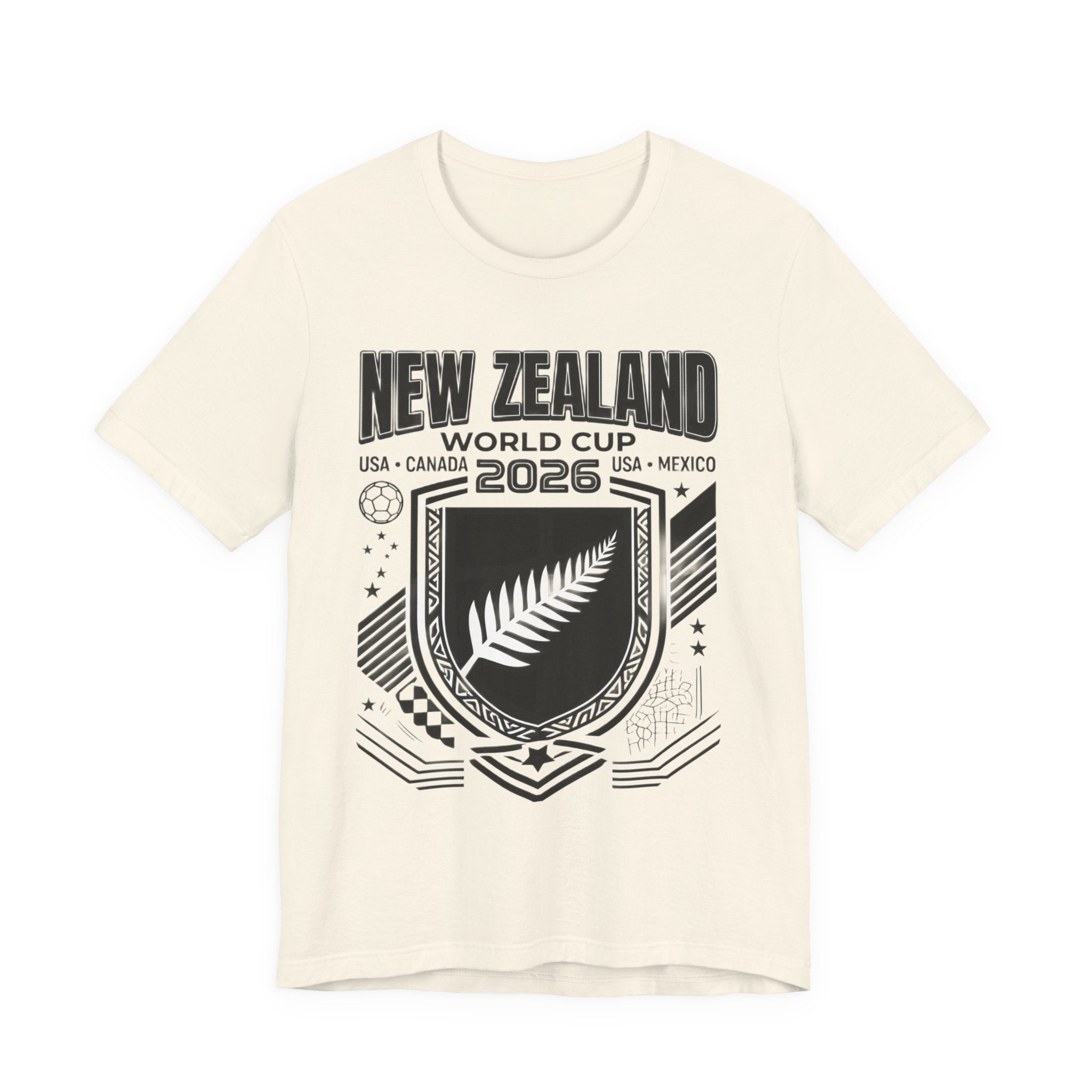T-shirt Nouvelle-Zélande Coupe du Monde 2026 | Blason de la fédération néo-zélandaise de football, États-Unis, Canada, Mexique