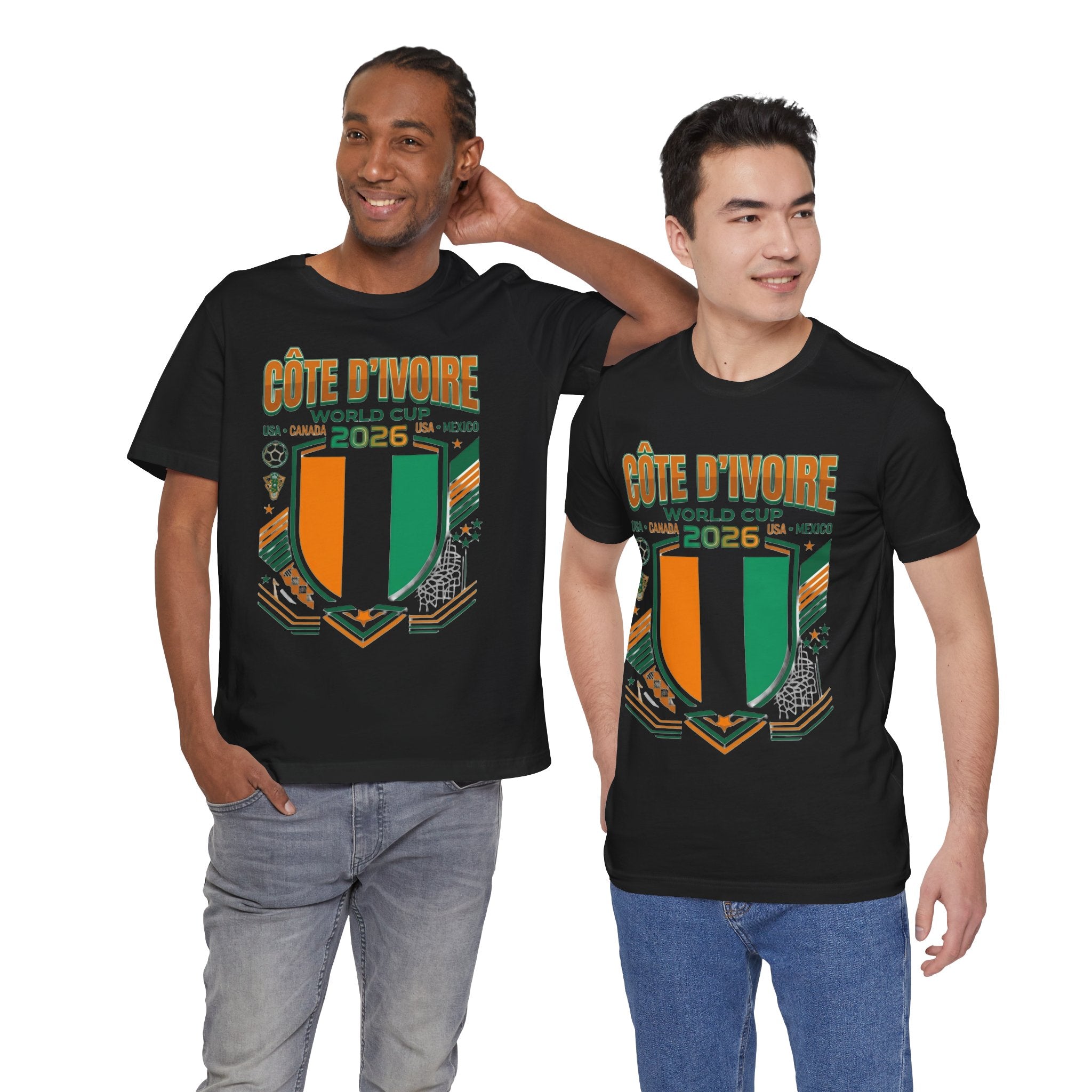 Tee Coupe du Monde 2026 Côte d'Ivoire | Blason Football Côte d'Ivoire, USA Canada Mexique