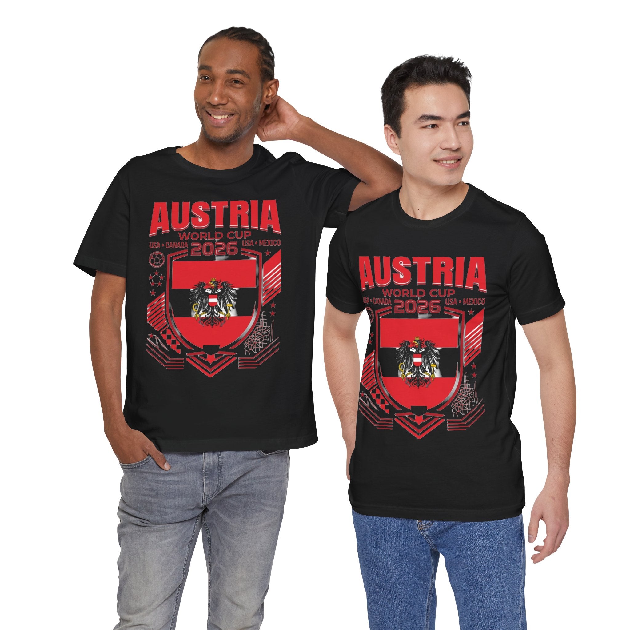 Austria World Cup 2026 Tee | Austria Football Crest, USA Canada Mexico