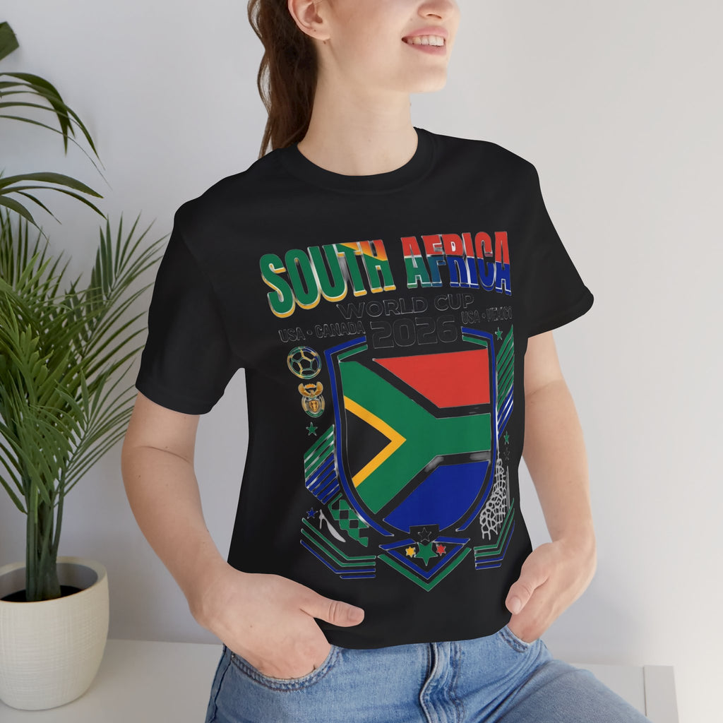 Camiseta Mundial de Sudáfrica 2026 | Escudo de Fútbol de Sudáfrica, EE. UU., Canadá, México