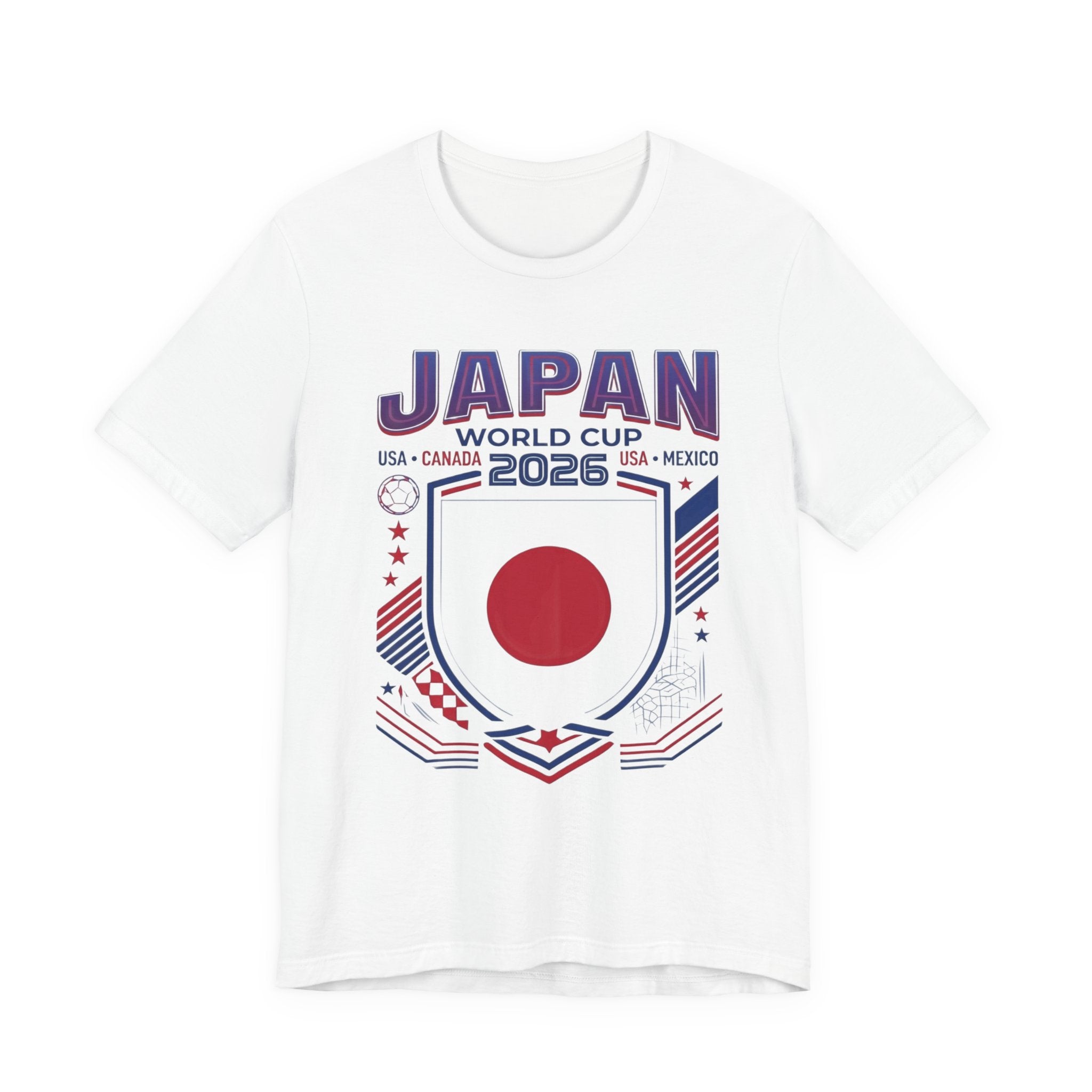 T-shirt Coupe du Monde 2026 Japon | Blason Football Japon, États-Unis Canada Mexique