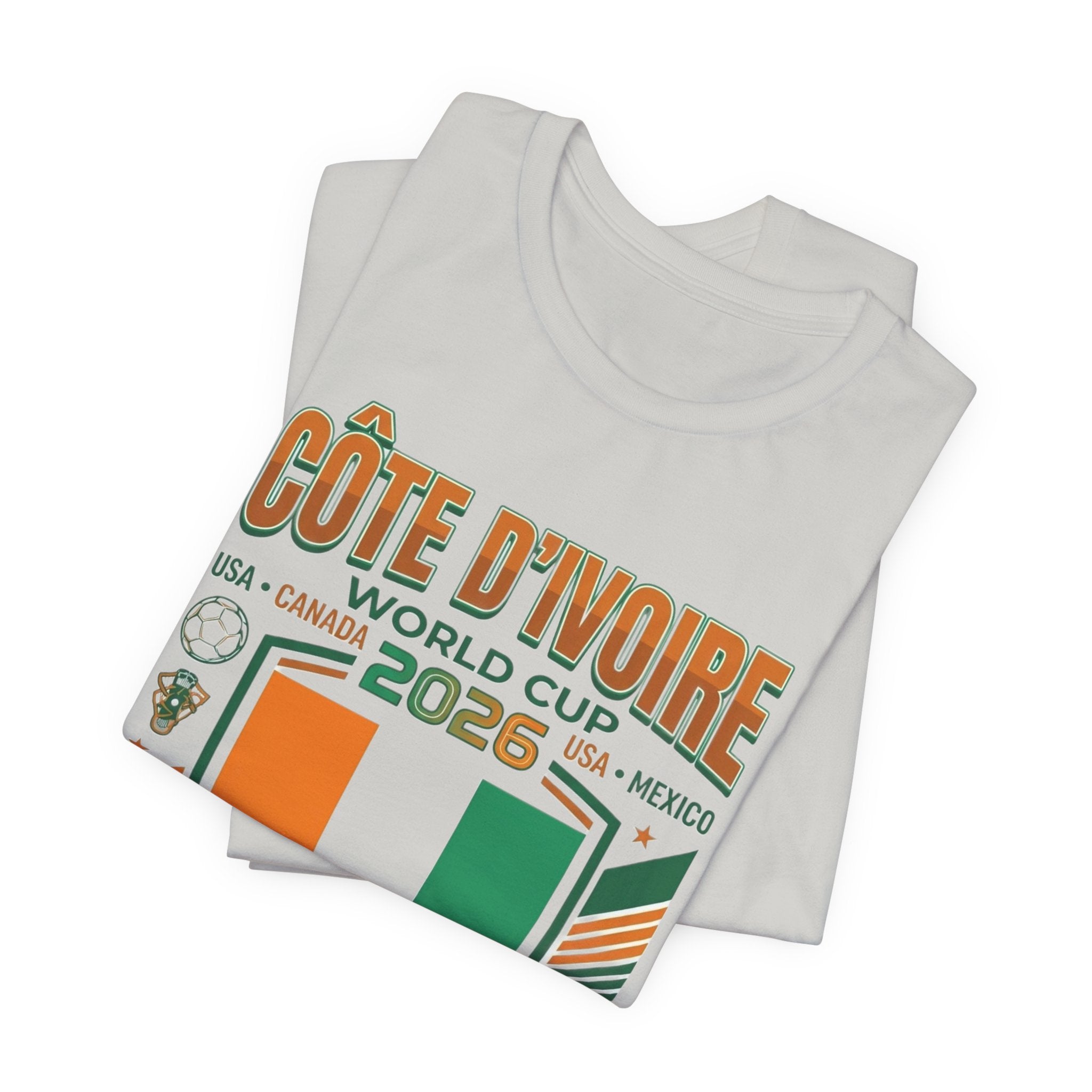 Camiseta Copa Mundial 2026 Costa de Marfil | Escudo de Fútbol de Costa de Marfil, EE. UU. Canadá México