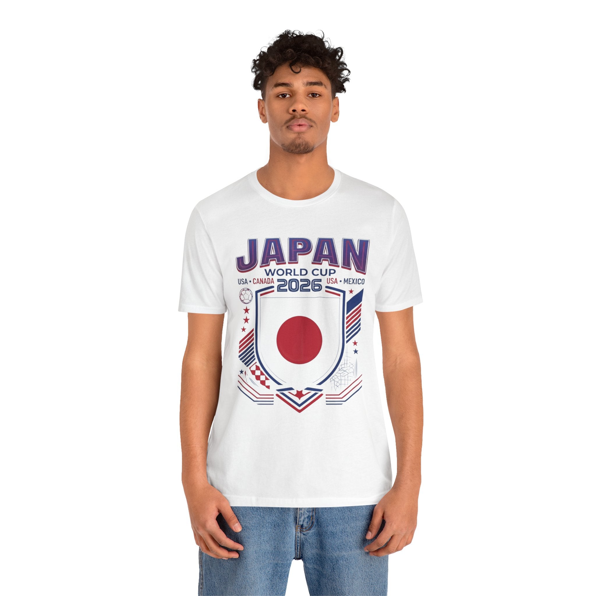 T-shirt Coupe du Monde 2026 Japon | Blason Football Japon, États-Unis Canada Mexique