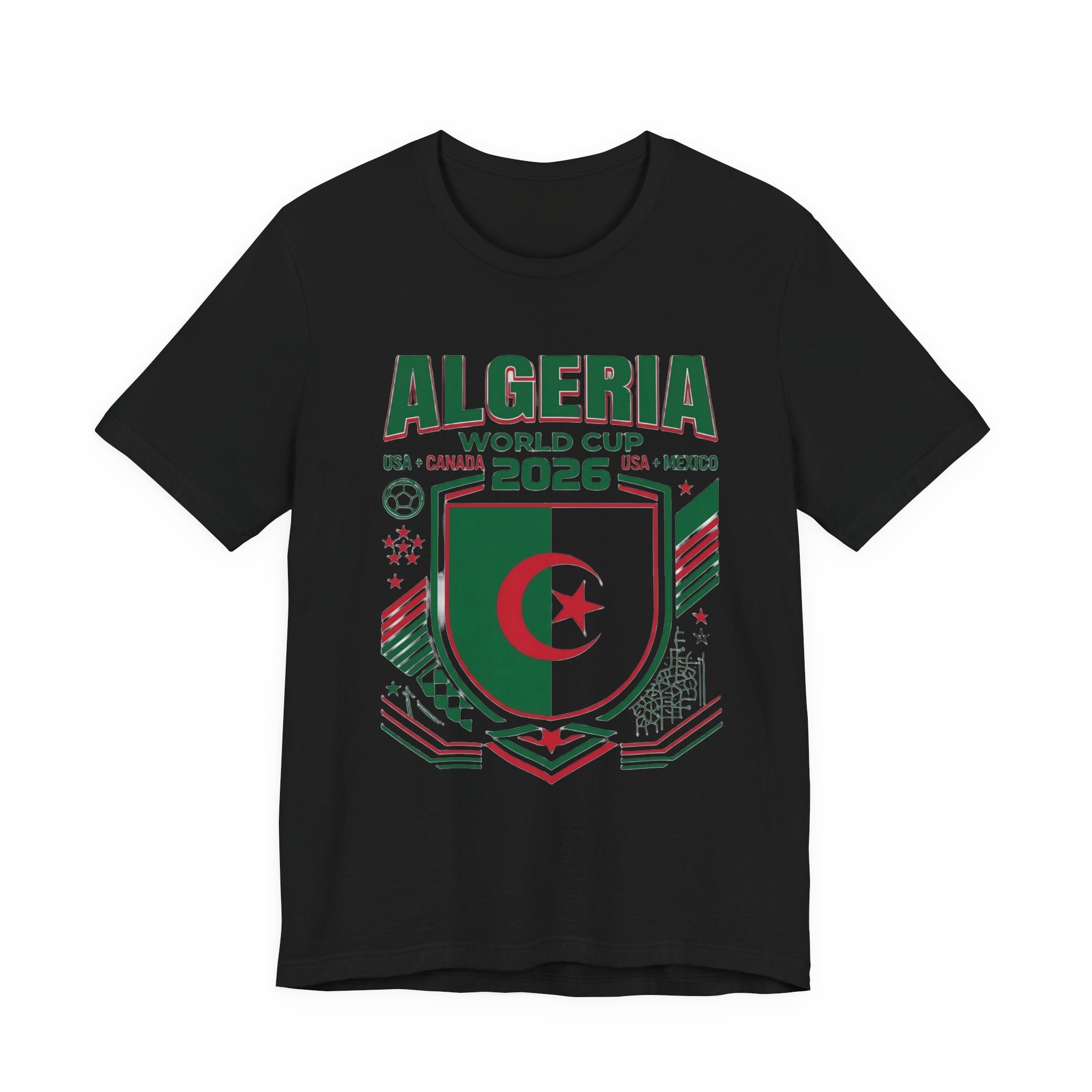 Algeria World Cup 2026 Tee | Algeria Football Crest, USA Canada Mexico
