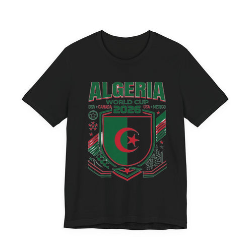 Algeria World Cup 2026 Tee | Algeria Football Crest, USA Canada Mexico