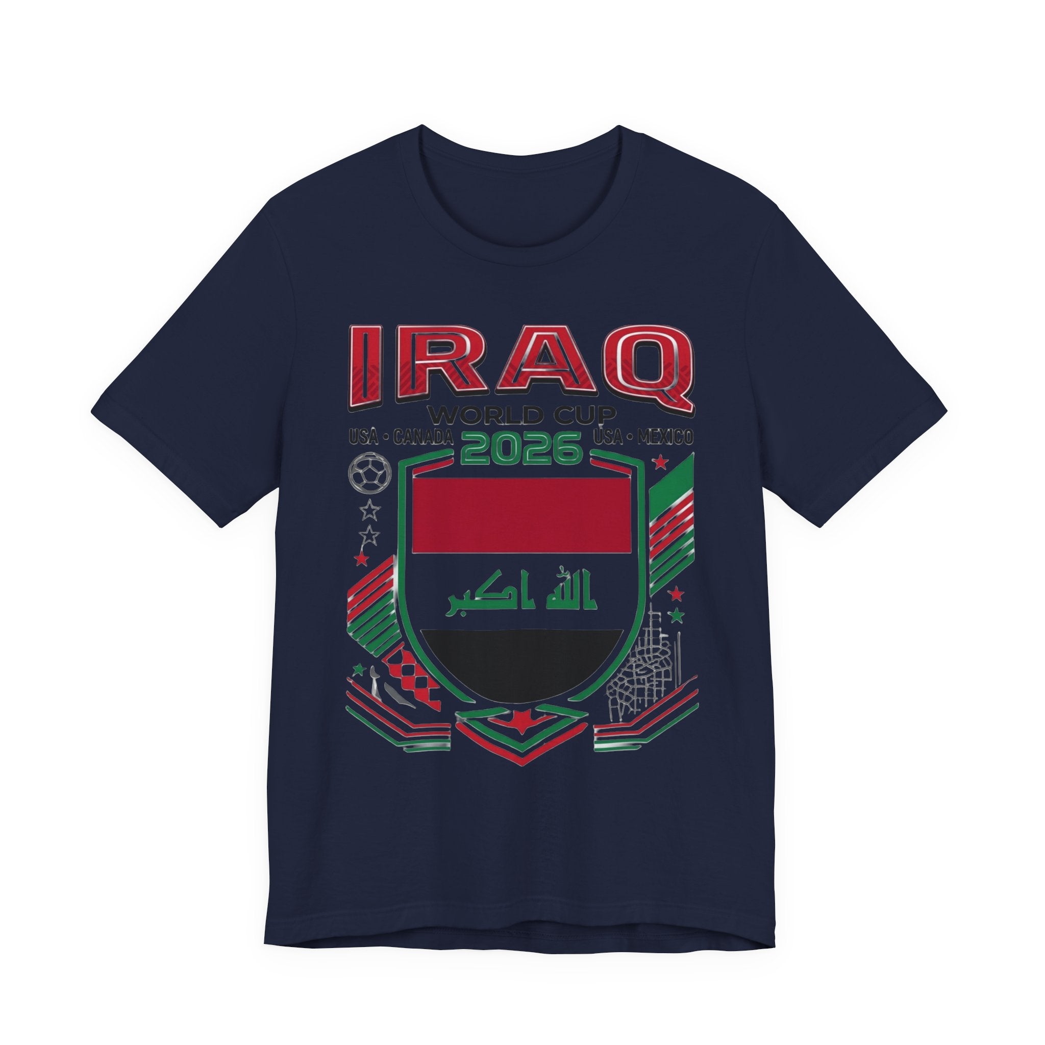 Iraq World Cup 2026 Tee | Iraq Football Crest, USA Canada Mexico