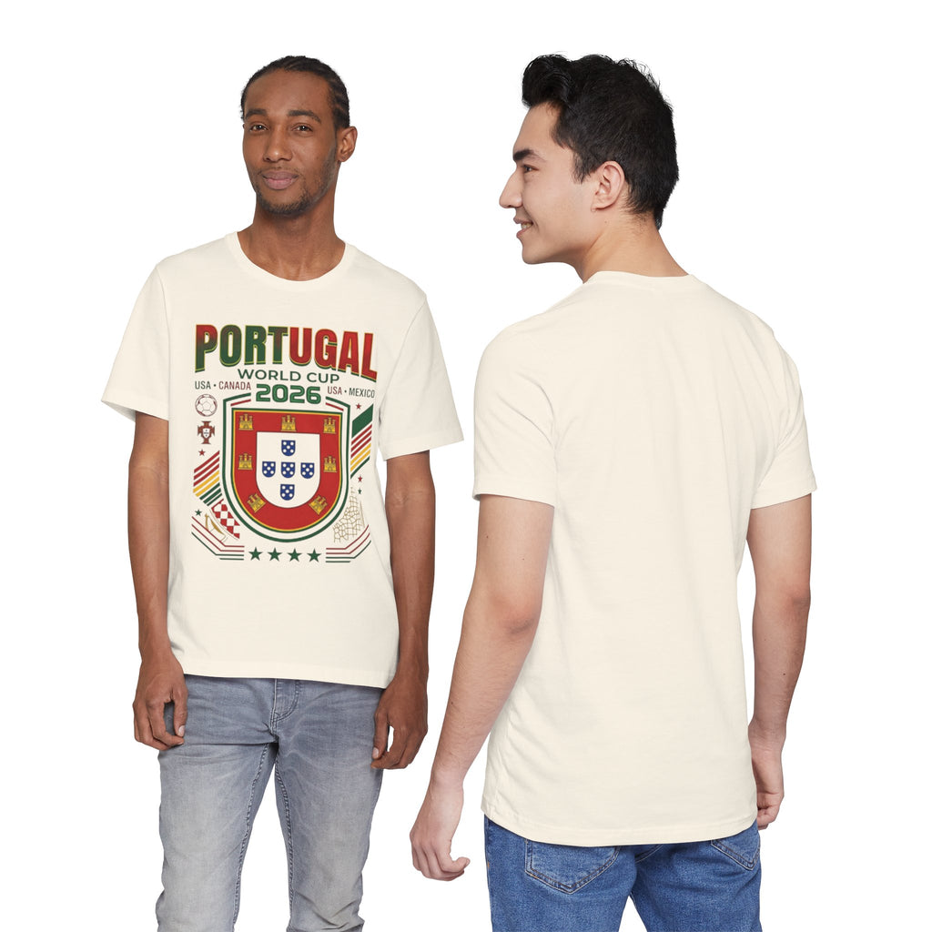 Camiseta de Portugal Copa Mundial 2026 | Escudo de Fútbol de Portugal, EE. UU. Canadá México