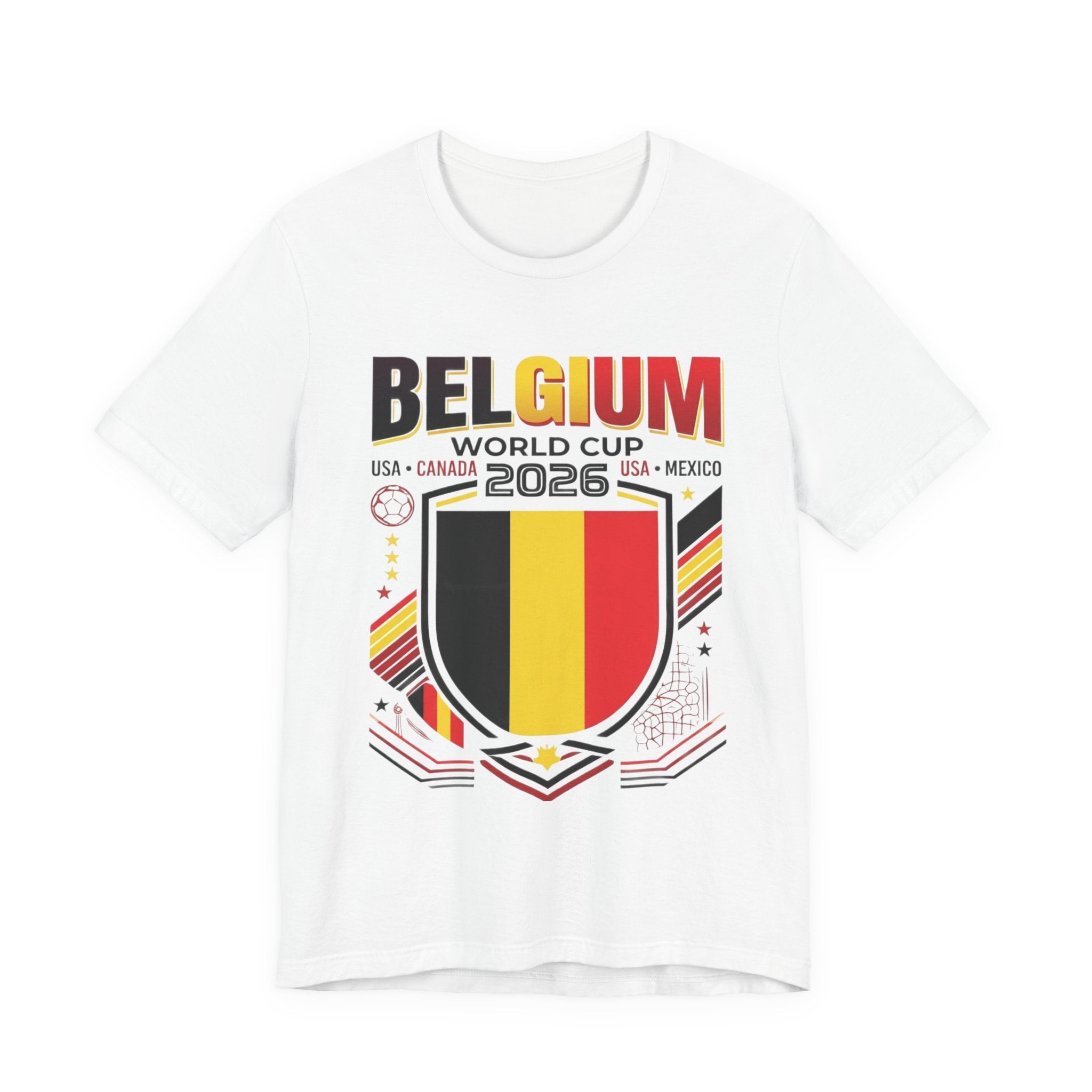 Belgium World Cup 2026 Tee | Belgium Football Crest, USA Canada Mexico