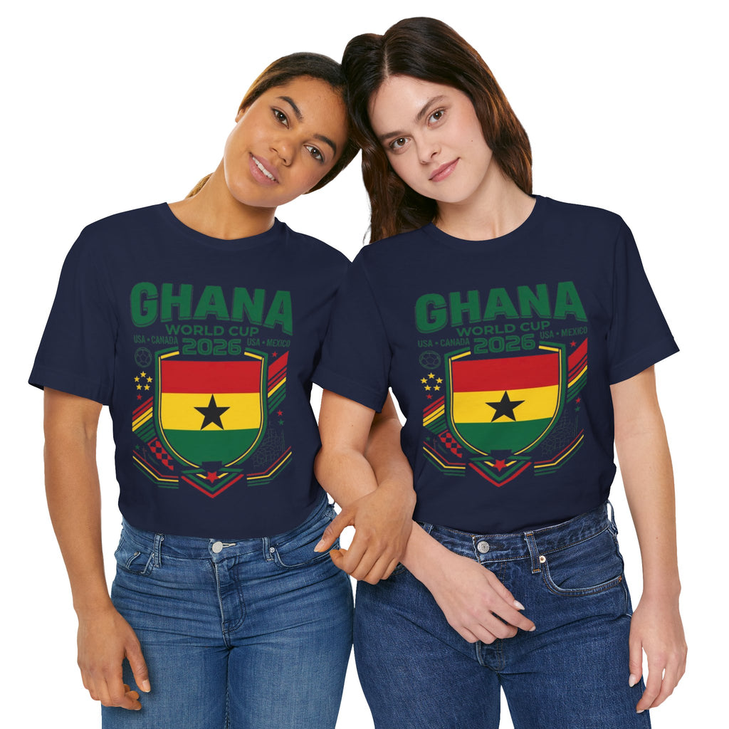 Camiseta de Ghana Mundial 2026 | Escudo de Fútbol de Ghana, EE. UU., Canadá, México