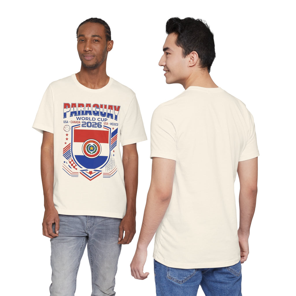 Camiseta de Paraguay Mundial 2026 | Escudo de fútbol de Paraguay, EE. UU. Canadá México
