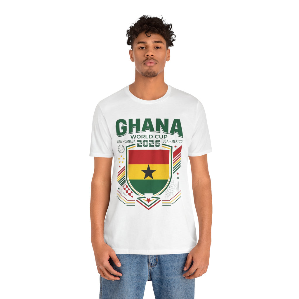 Camiseta de Ghana Mundial 2026 | Escudo de Fútbol de Ghana, EE. UU., Canadá, México