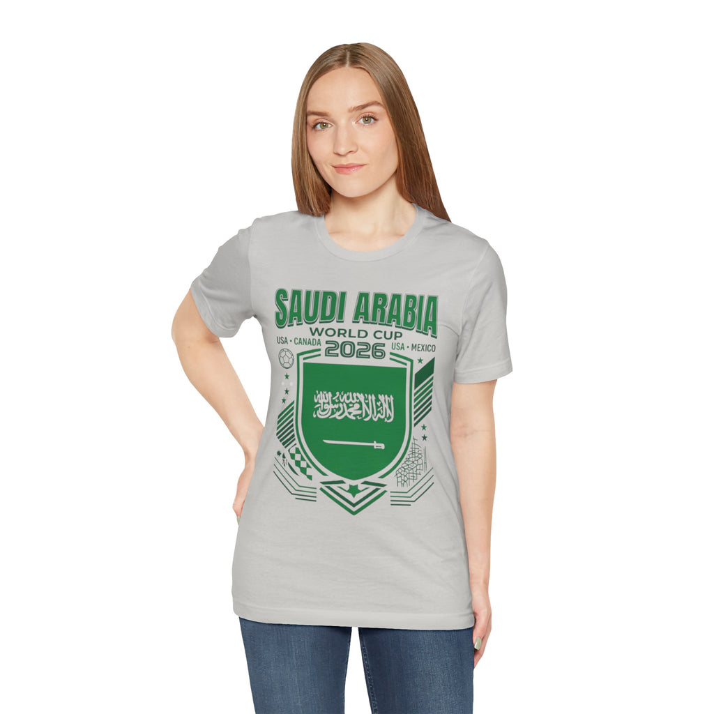 Camiseta de la Copa Mundial 2026 de Arabia Saudita | Escudo de Fútbol de Arabia Saudita, EE. UU. Canadá México