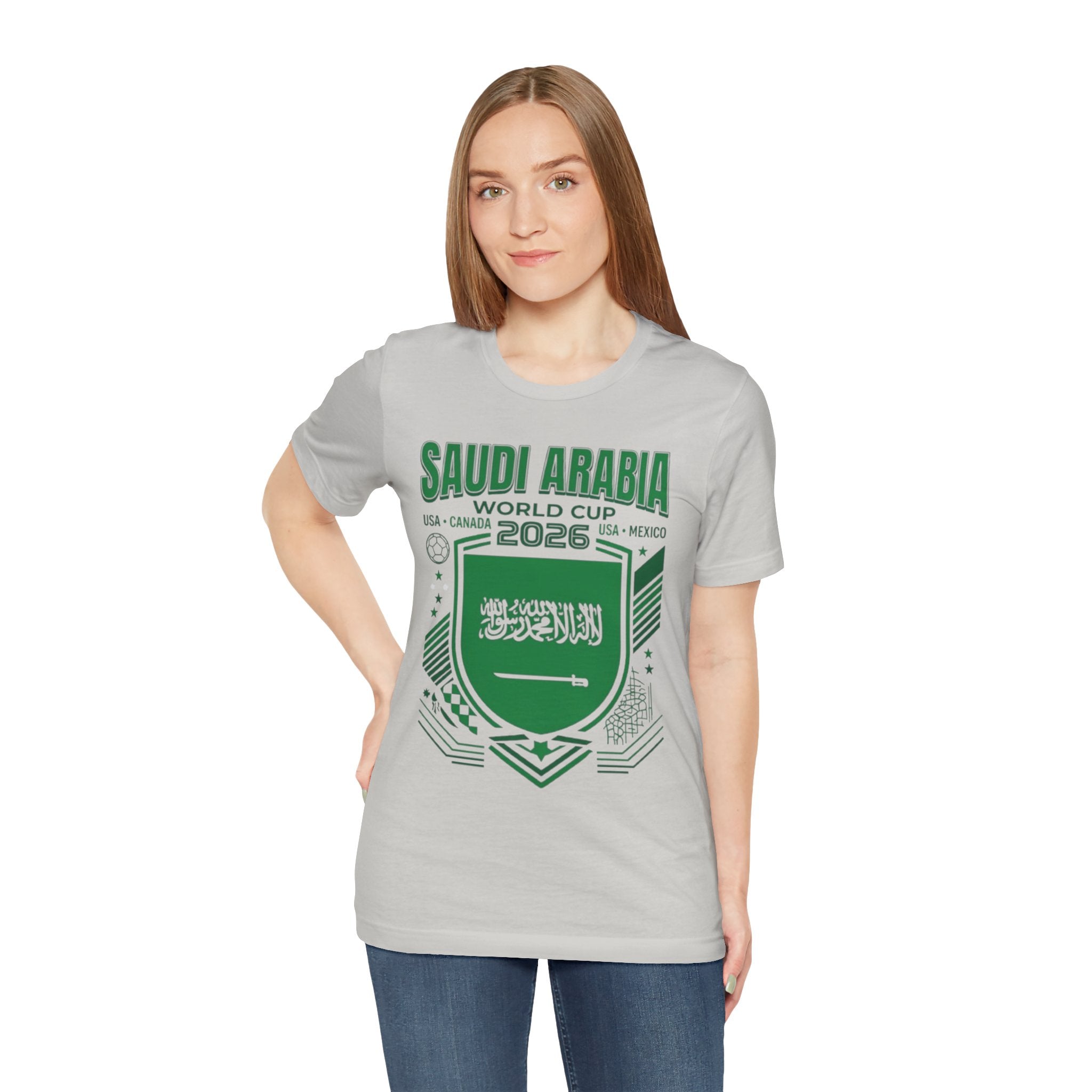 Camiseta de la Copa Mundial 2026 de Arabia Saudita | Escudo de Fútbol de Arabia Saudita, EE. UU. Canadá México
