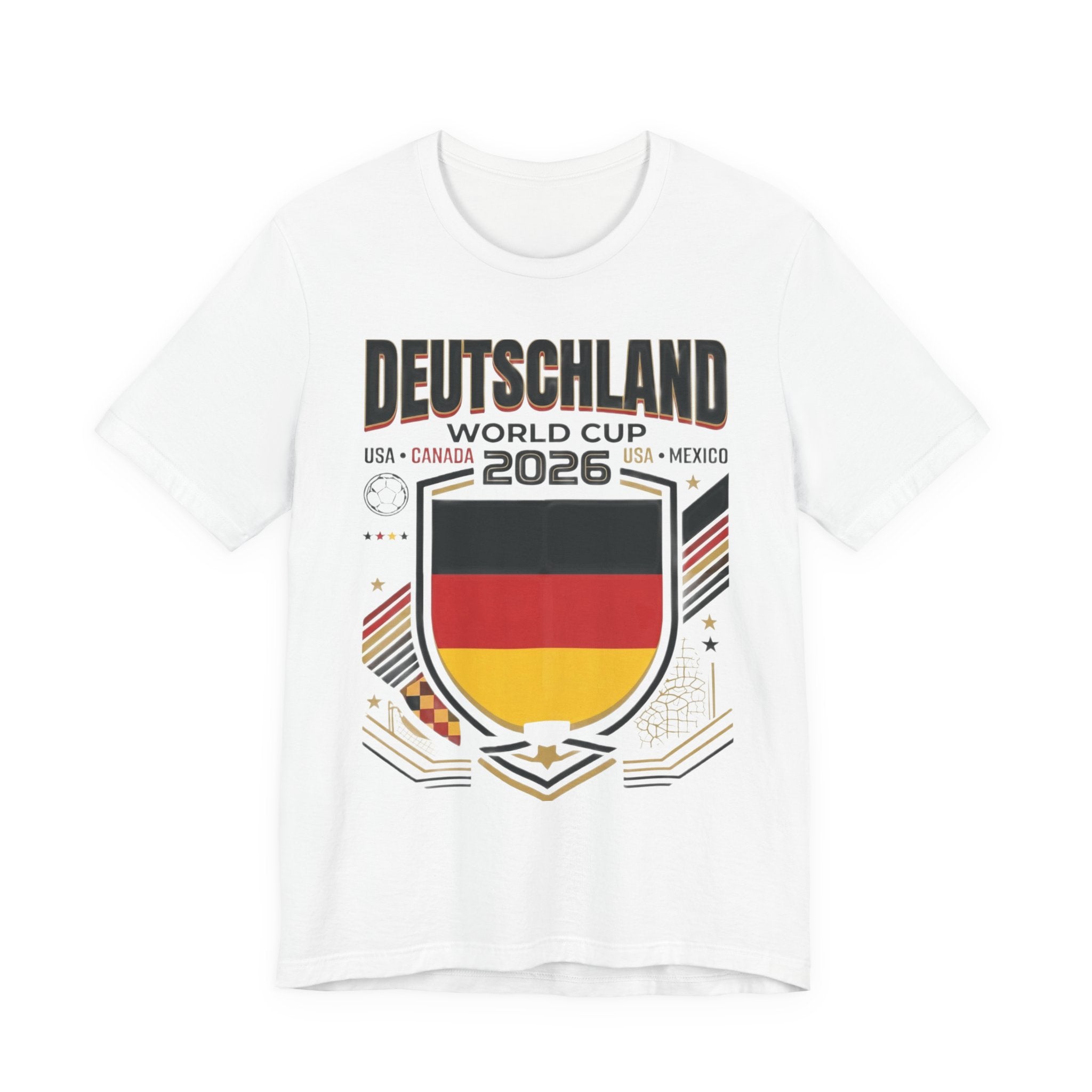 T-shirt Allemagne Coupe du Monde 2026 | Blason football Allemagne, États-Unis Canada Mexique