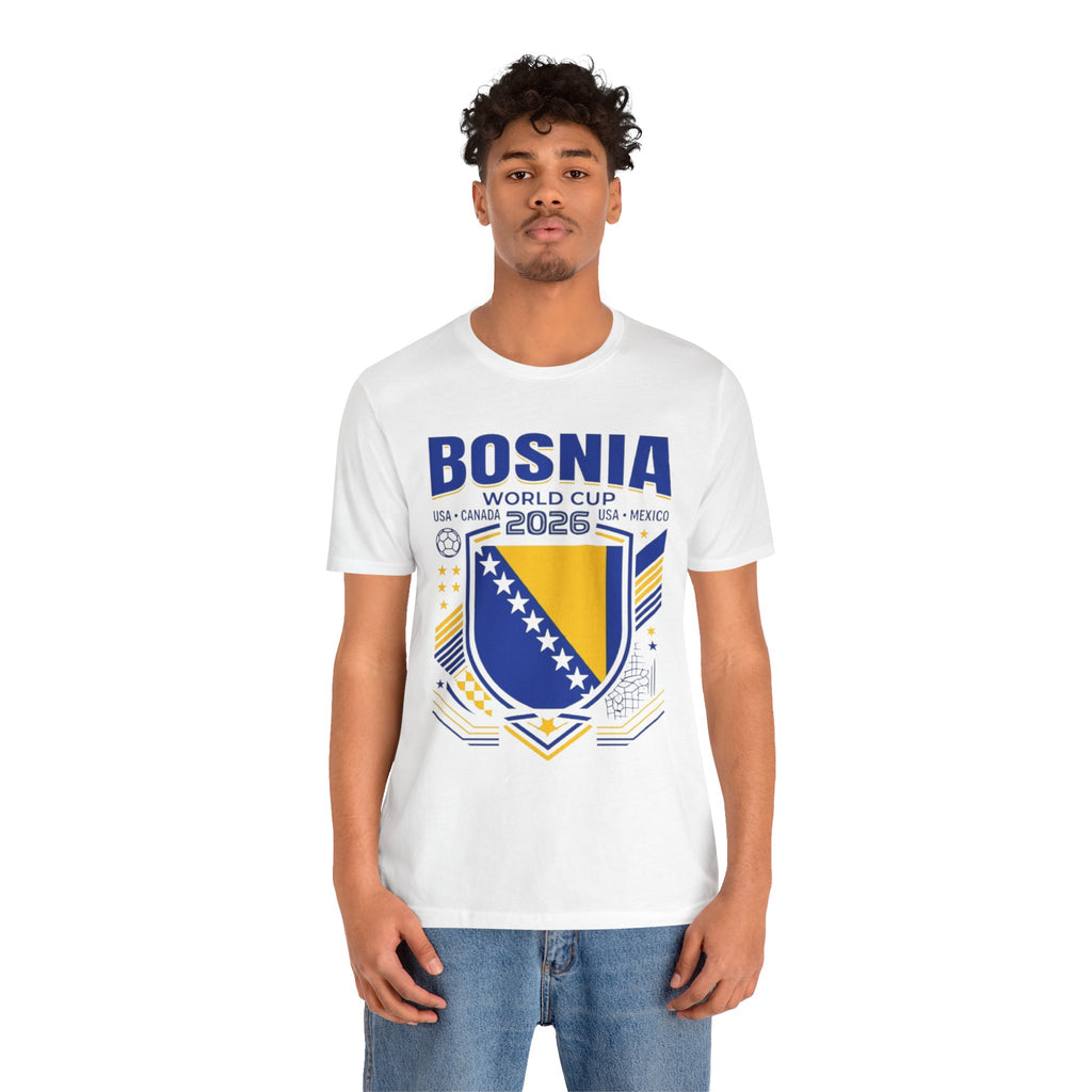 Camiseta Bosnia Mundial 2026 | Escudo de Fútbol de Bosnia, EE. UU. Canadá México