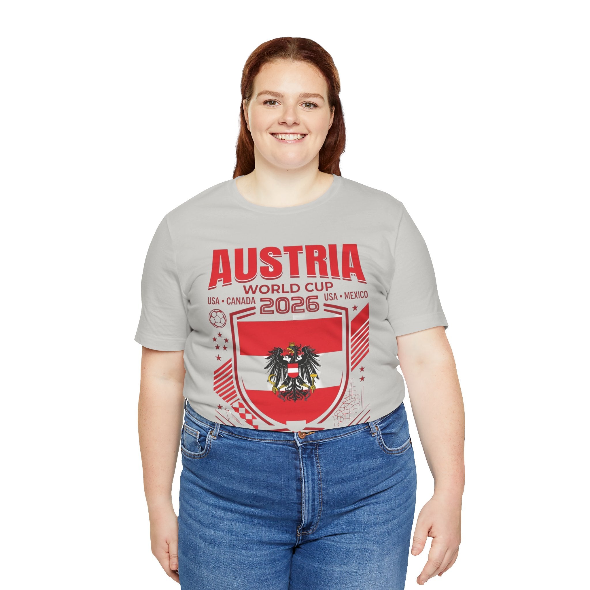 Camiseta Austria Mundial 2026 | Escudo de fútbol de Austria, EE. UU. Canadá México
