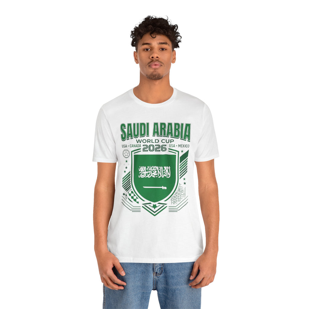 Camiseta de la Copa Mundial 2026 de Arabia Saudita | Escudo de Fútbol de Arabia Saudita, EE. UU. Canadá México