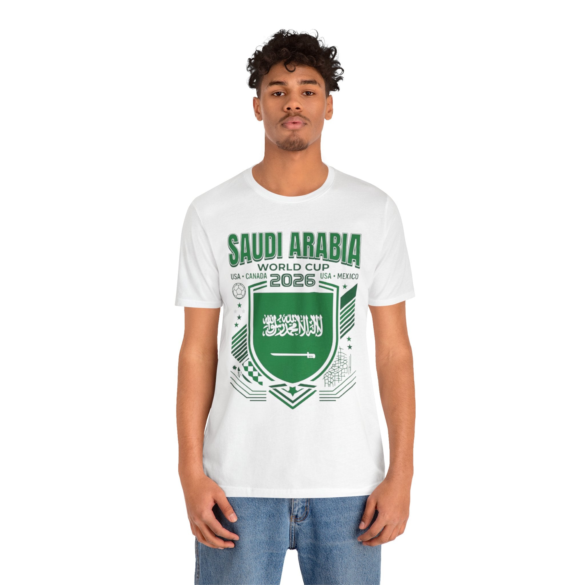 Camiseta de la Copa Mundial 2026 de Arabia Saudita | Escudo de Fútbol de Arabia Saudita, EE. UU. Canadá México