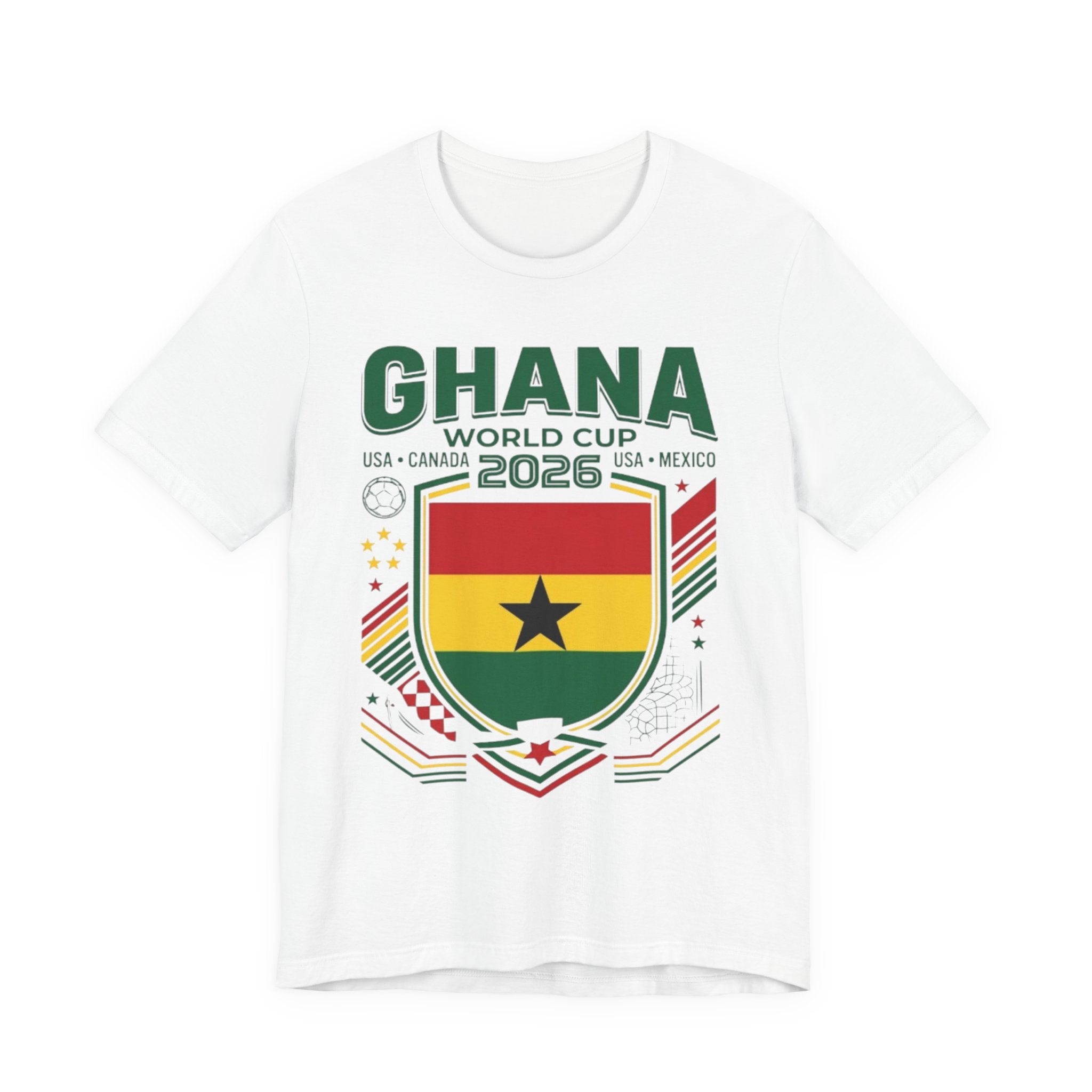 Ghana World Cup 2026 Tee | Ghana Football Crest, USA Canada Mexico