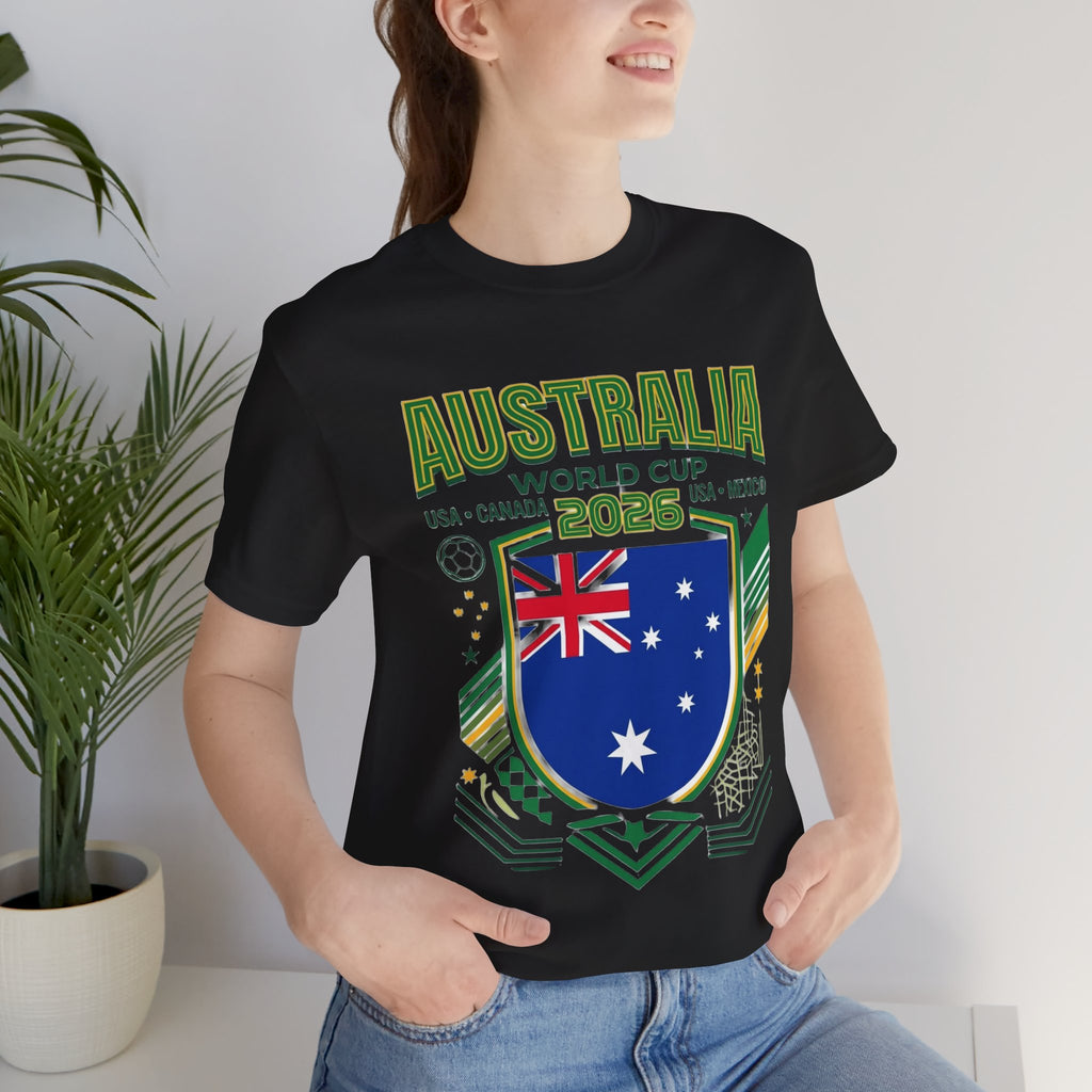 Camiseta Australia Mundial 2026 | Escudo de la selección de Australia, EE. UU. Canadá México