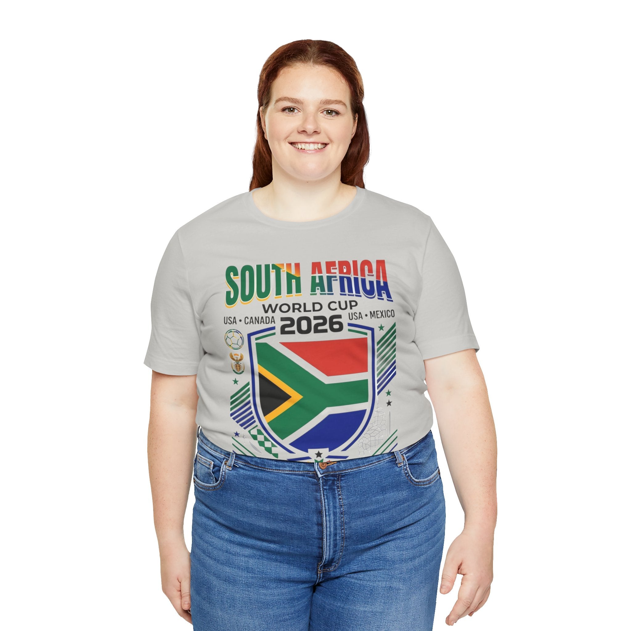 Camiseta Mundial de Sudáfrica 2026 | Escudo de Fútbol de Sudáfrica, EE. UU., Canadá, México