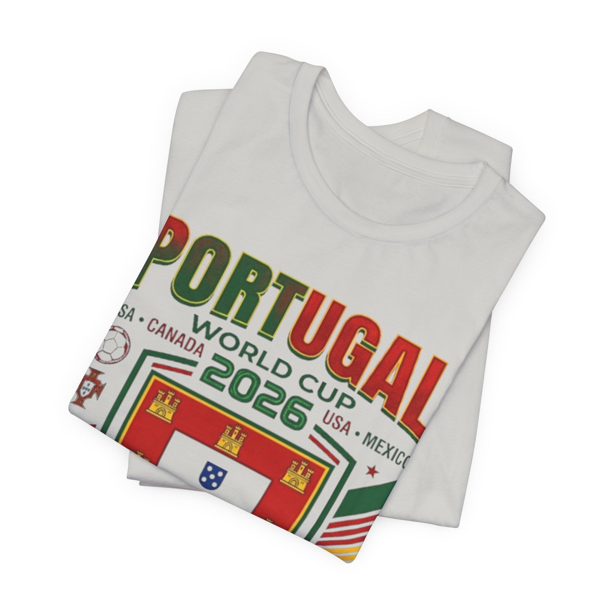 Camiseta de Portugal Copa Mundial 2026 | Escudo de Fútbol de Portugal, EE. UU. Canadá México