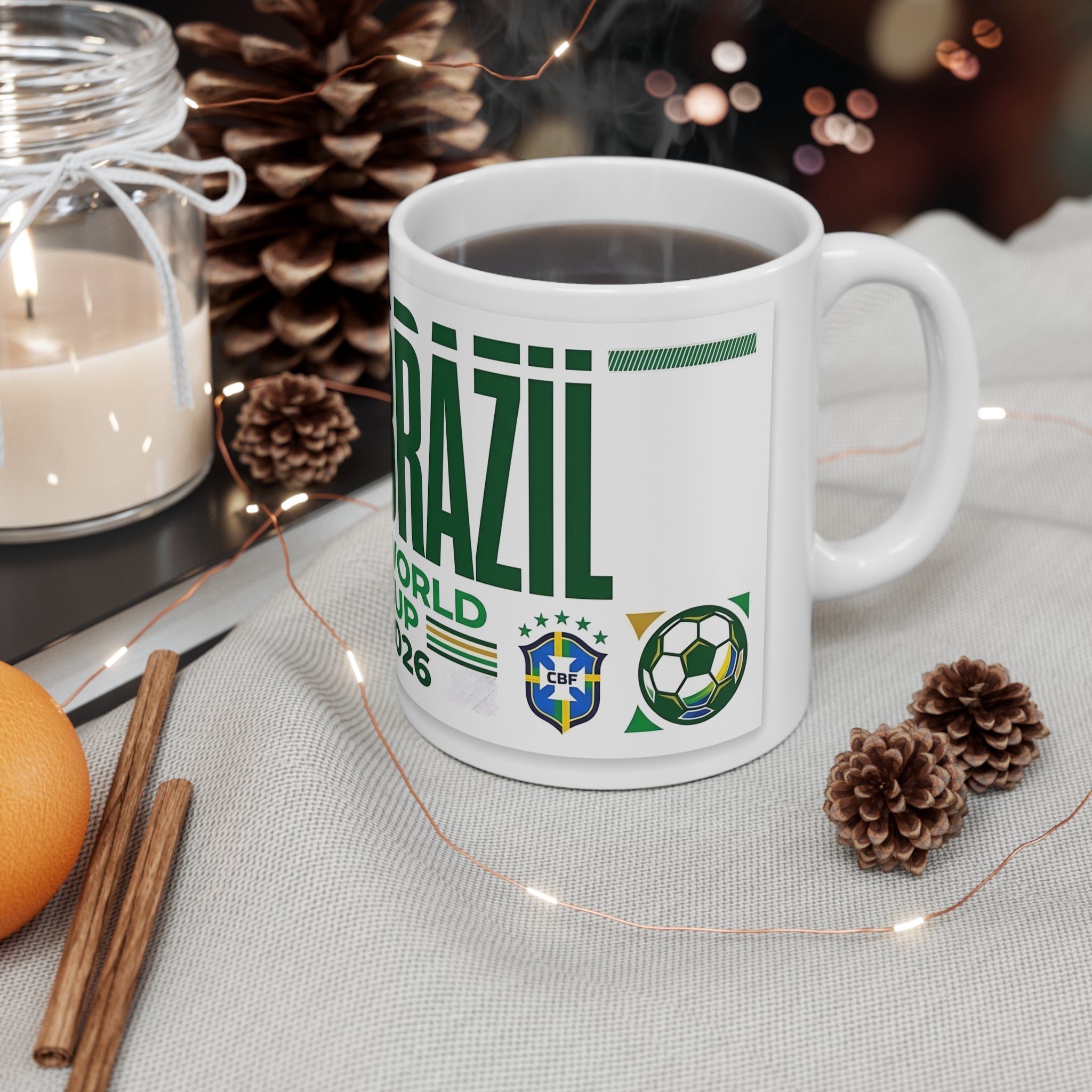 Brazil World Cup 2026 Mug — Soccer Fan Coffee Cup