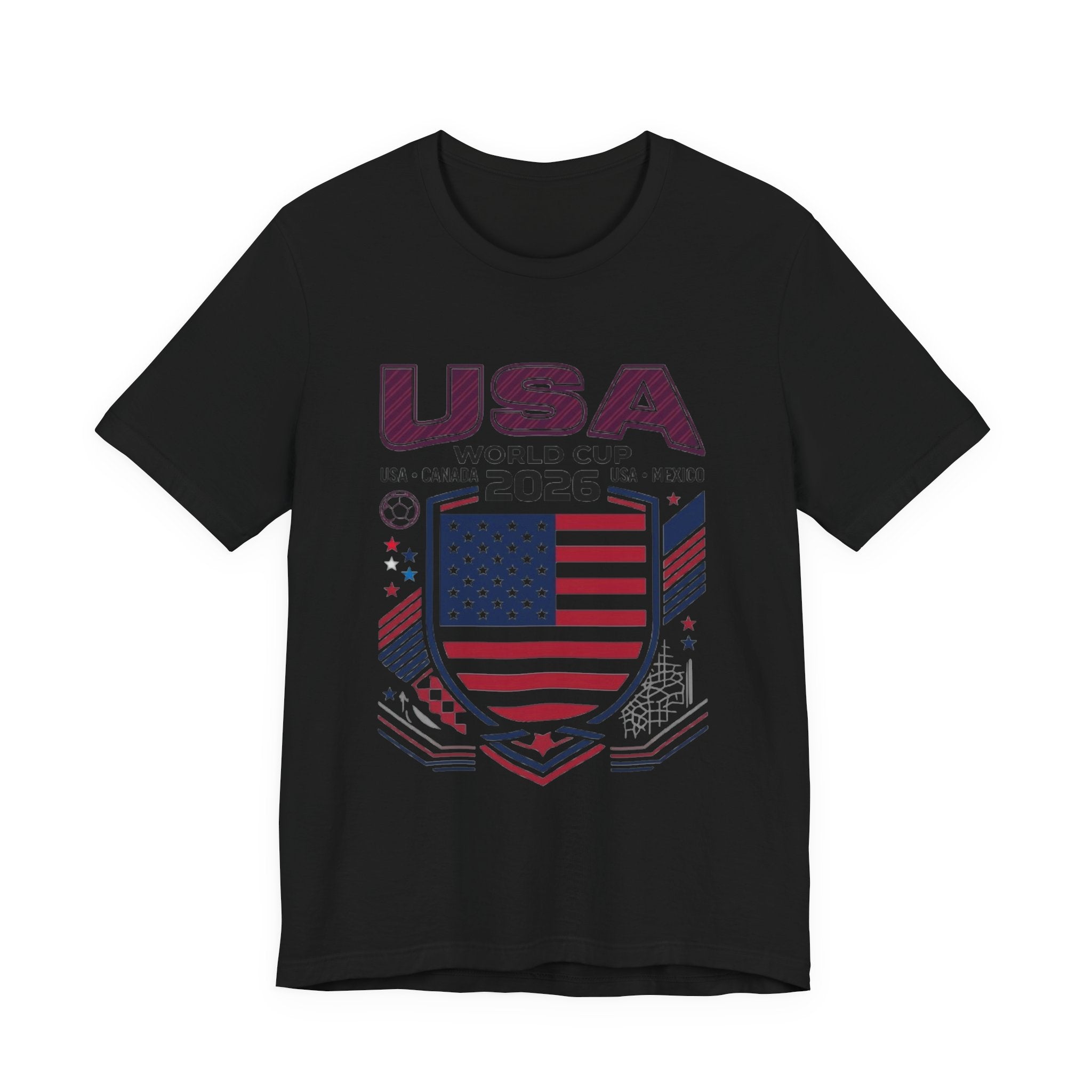 T-shirt Coupe du Monde 2026 États-Unis | Blason Football États-Unis, États-Unis Canada Mexique