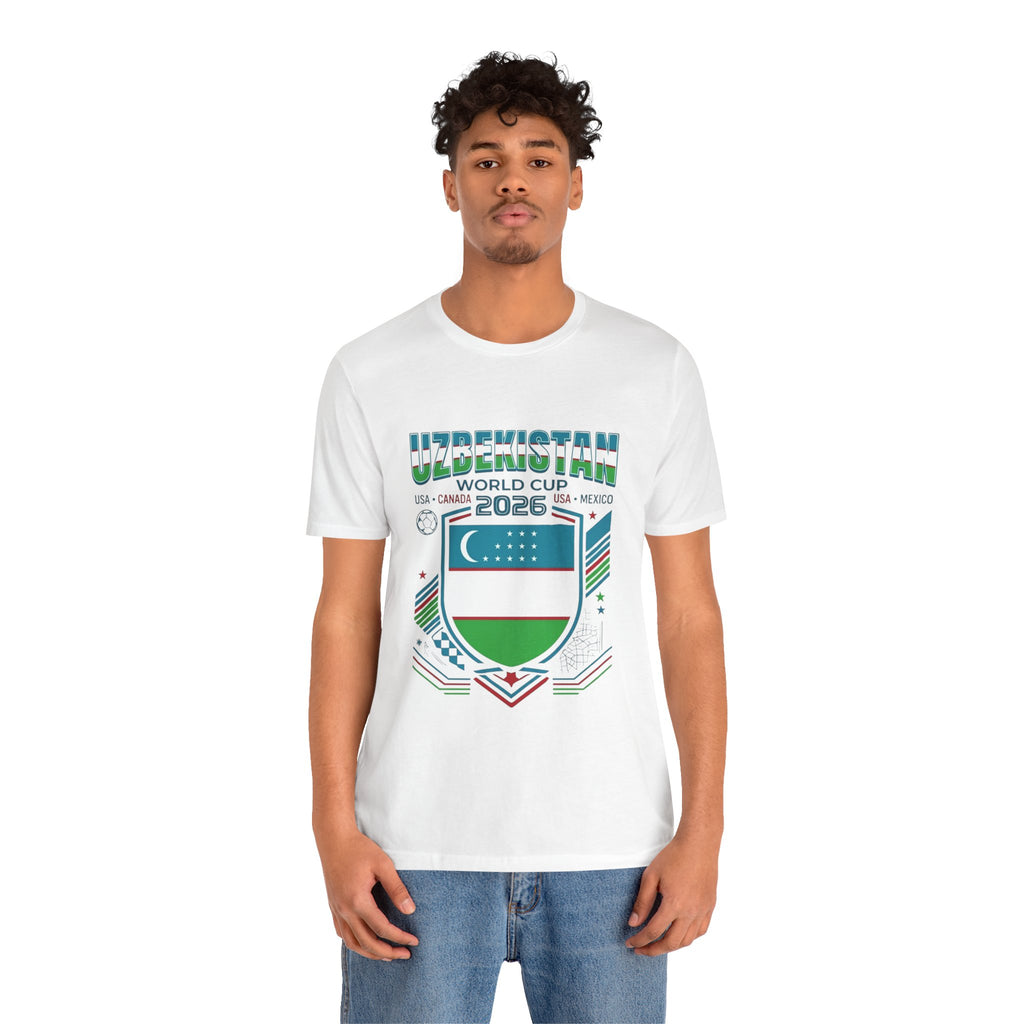 Camiseta Uzbekistán Mundial 2026 | Escudo de fútbol de Uzbekistán, EE. UU. Canadá México